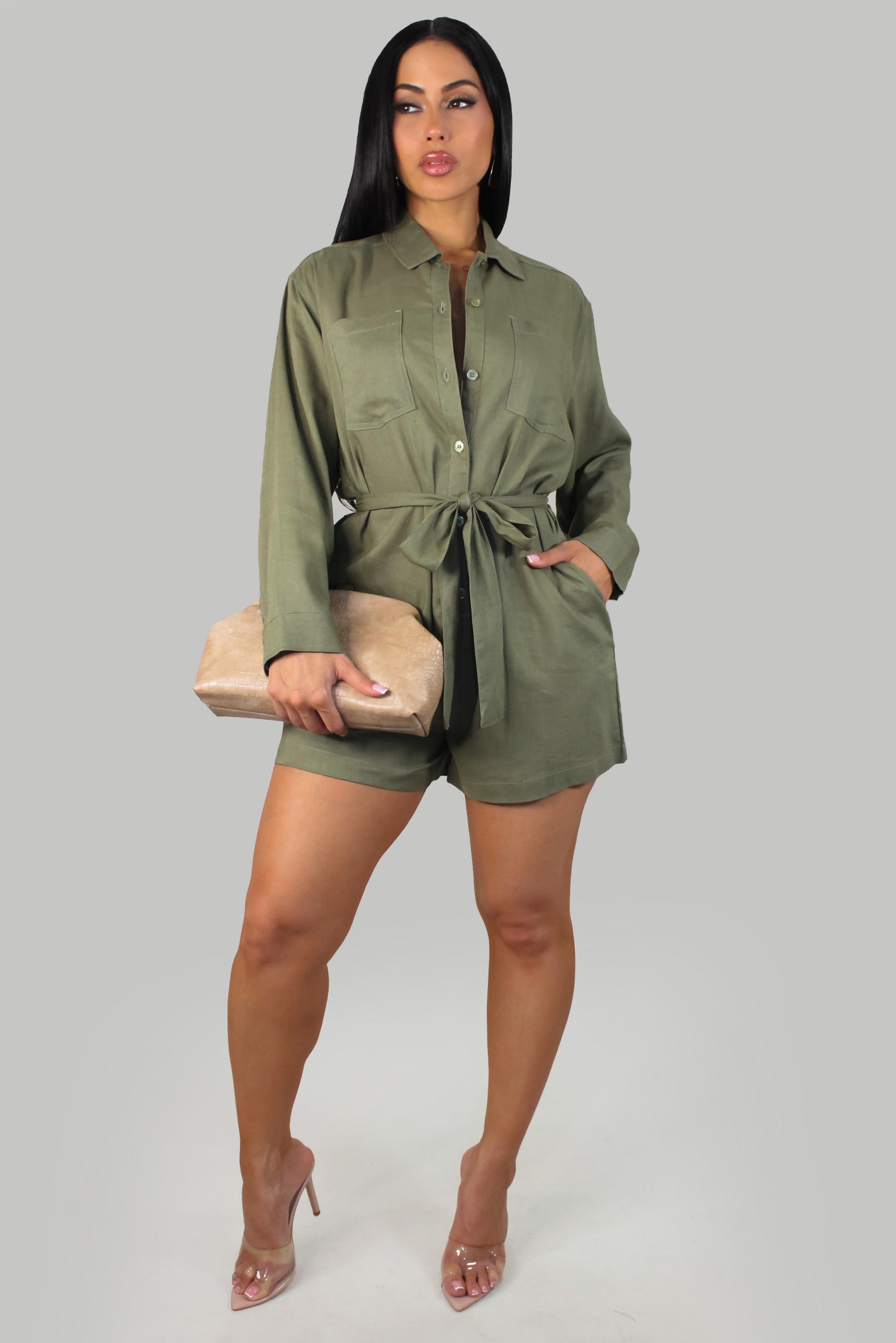 Cami's Romper - Olive