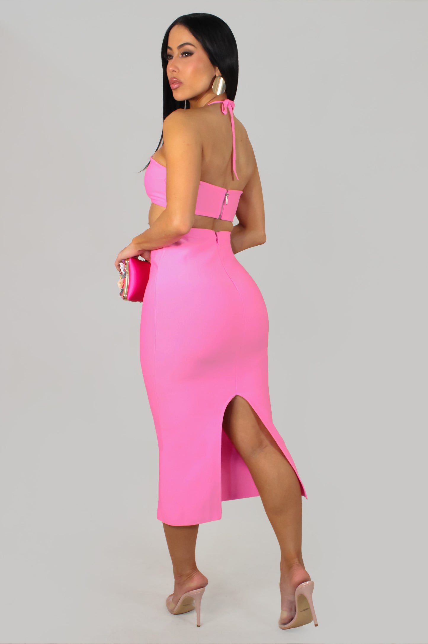 Sexy In Bloom Skirt Set - Pink