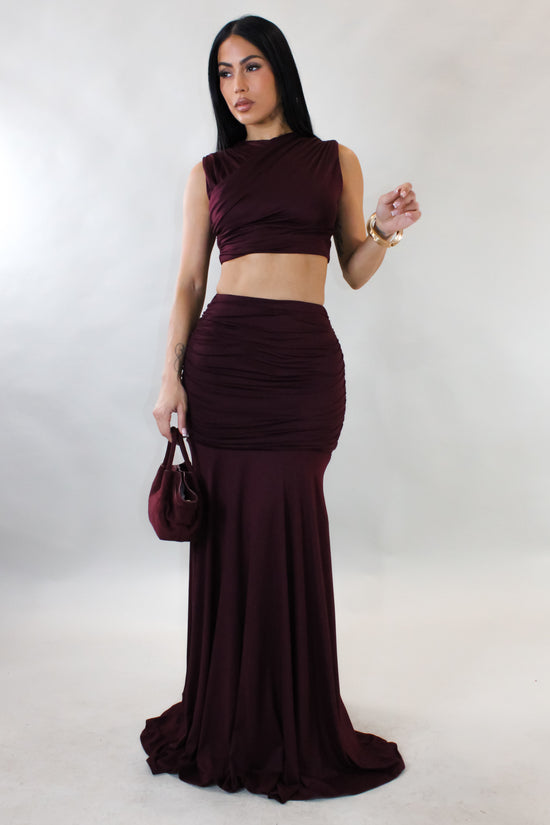 Just Looking Skirt Set - Red