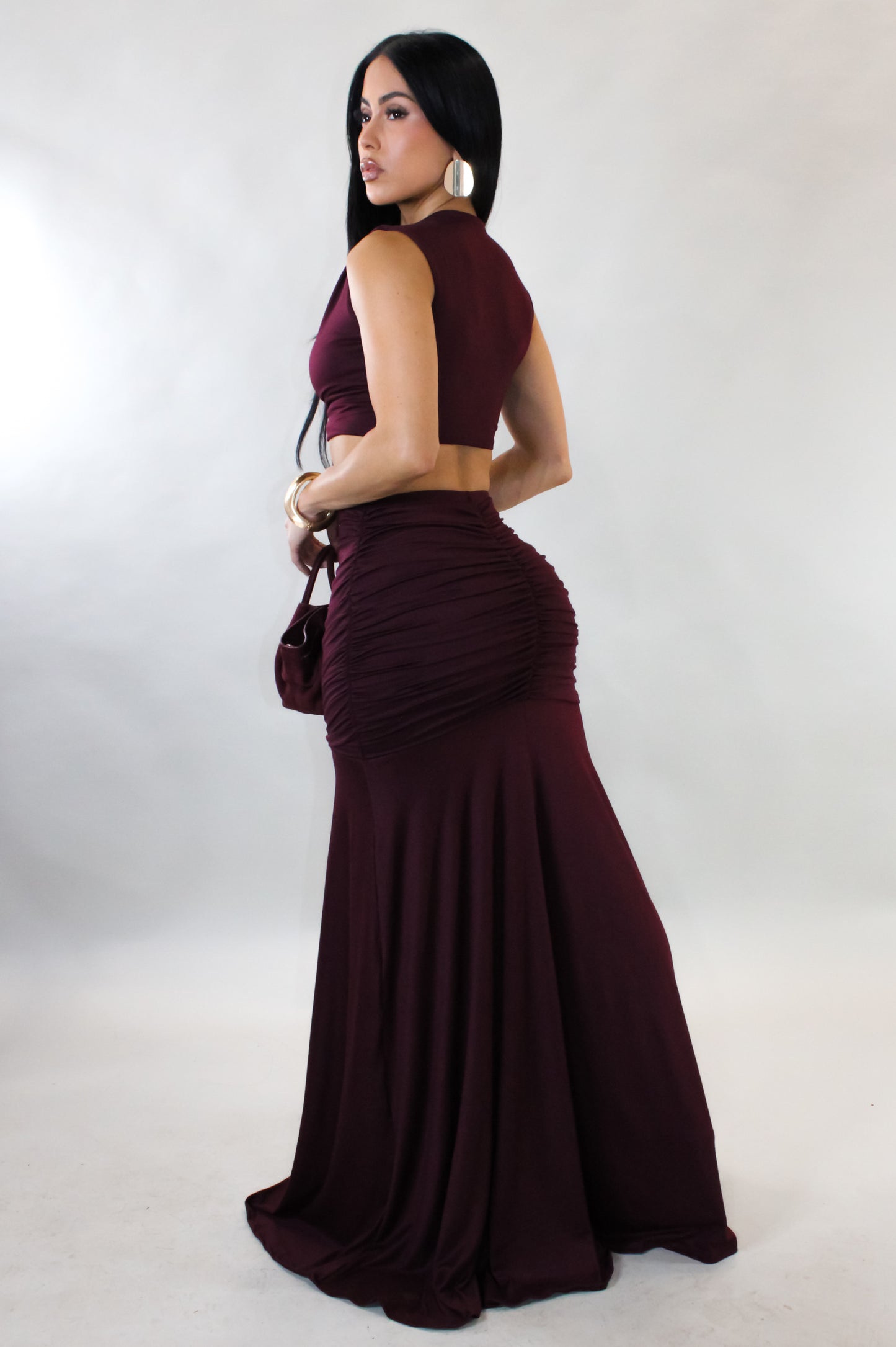 Just Looking Skirt Set - Red