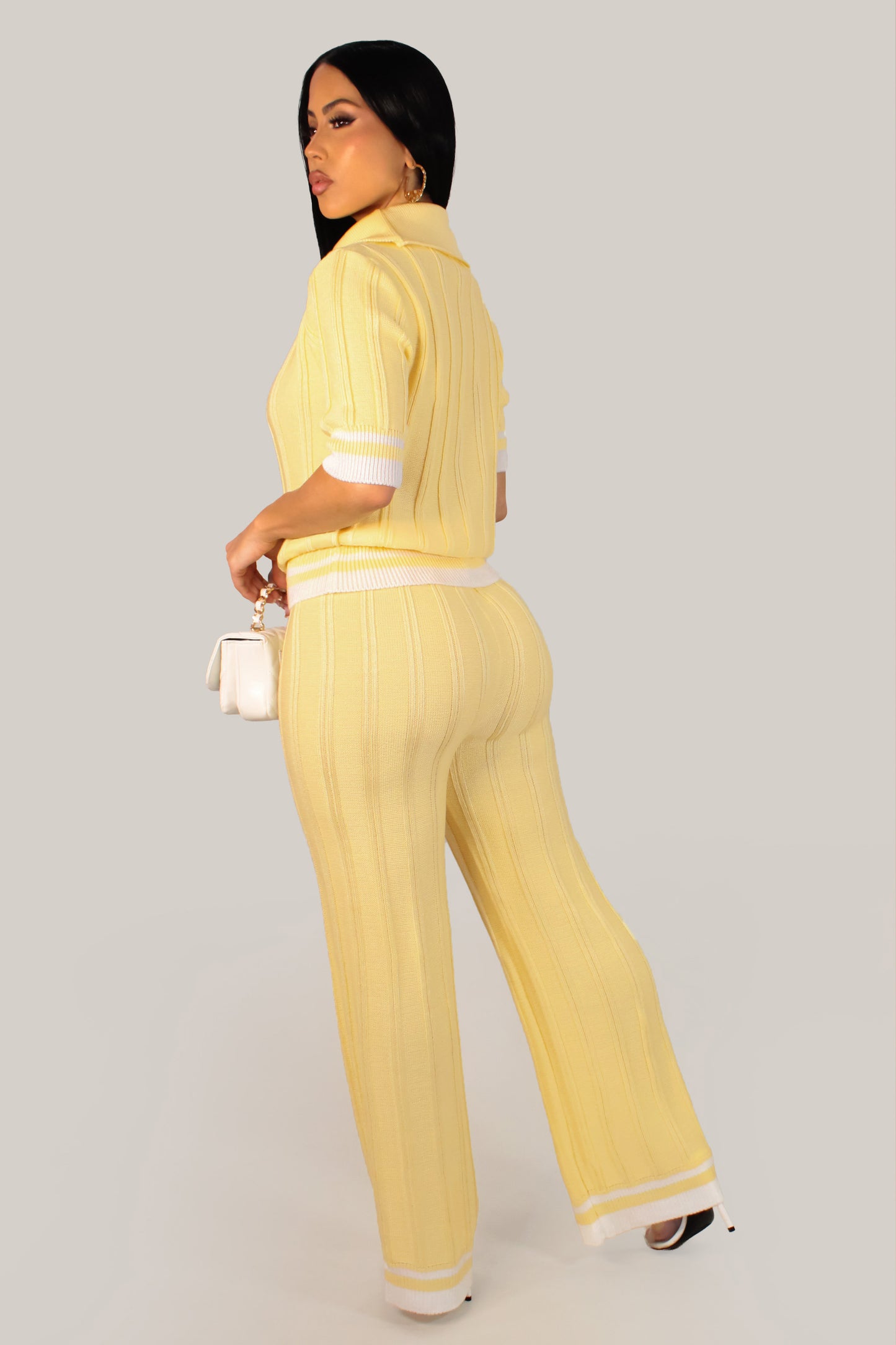 Sunday's Brunch Pant Set - Yellow