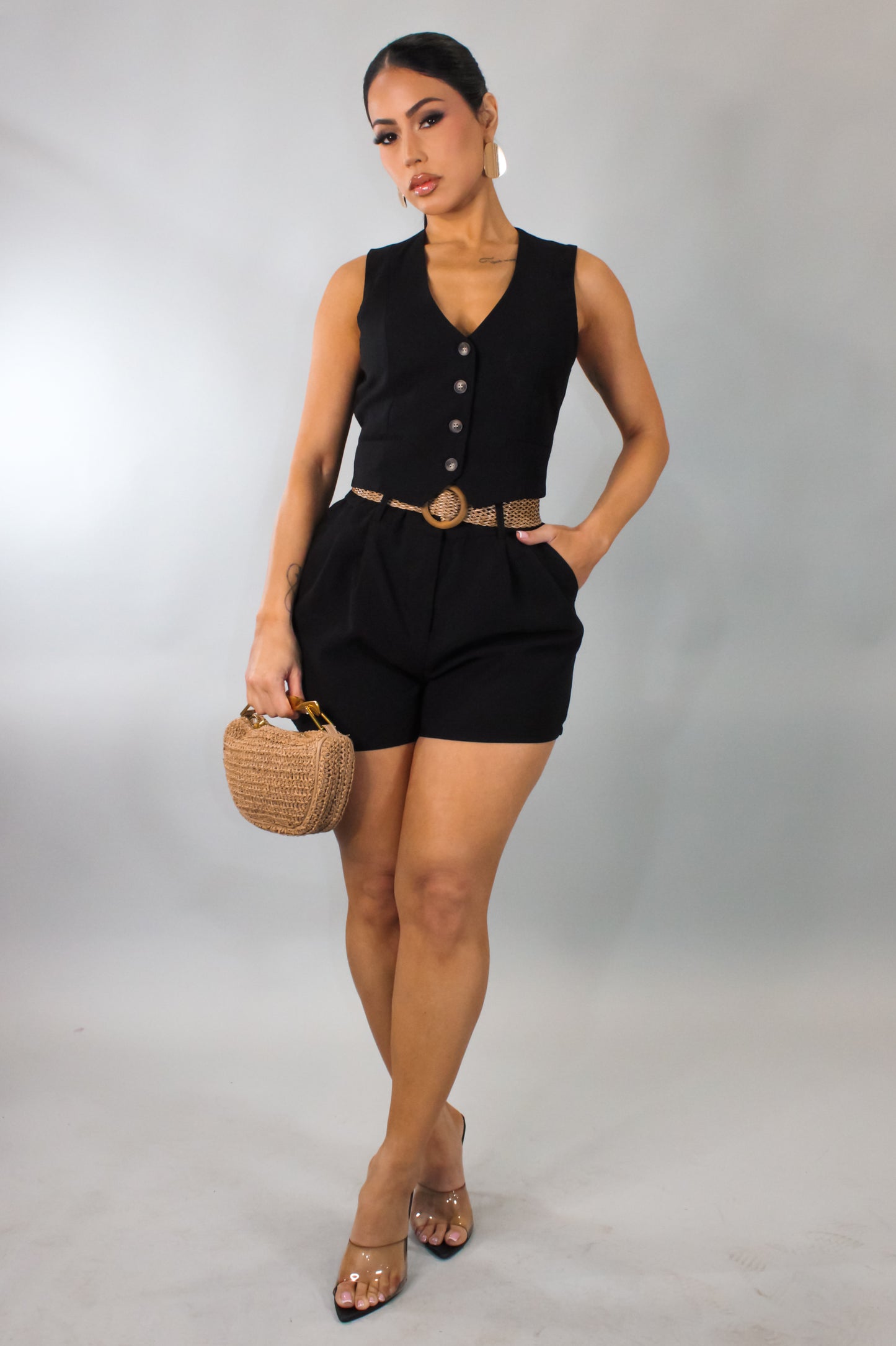 Coming To Life Short Set - Black