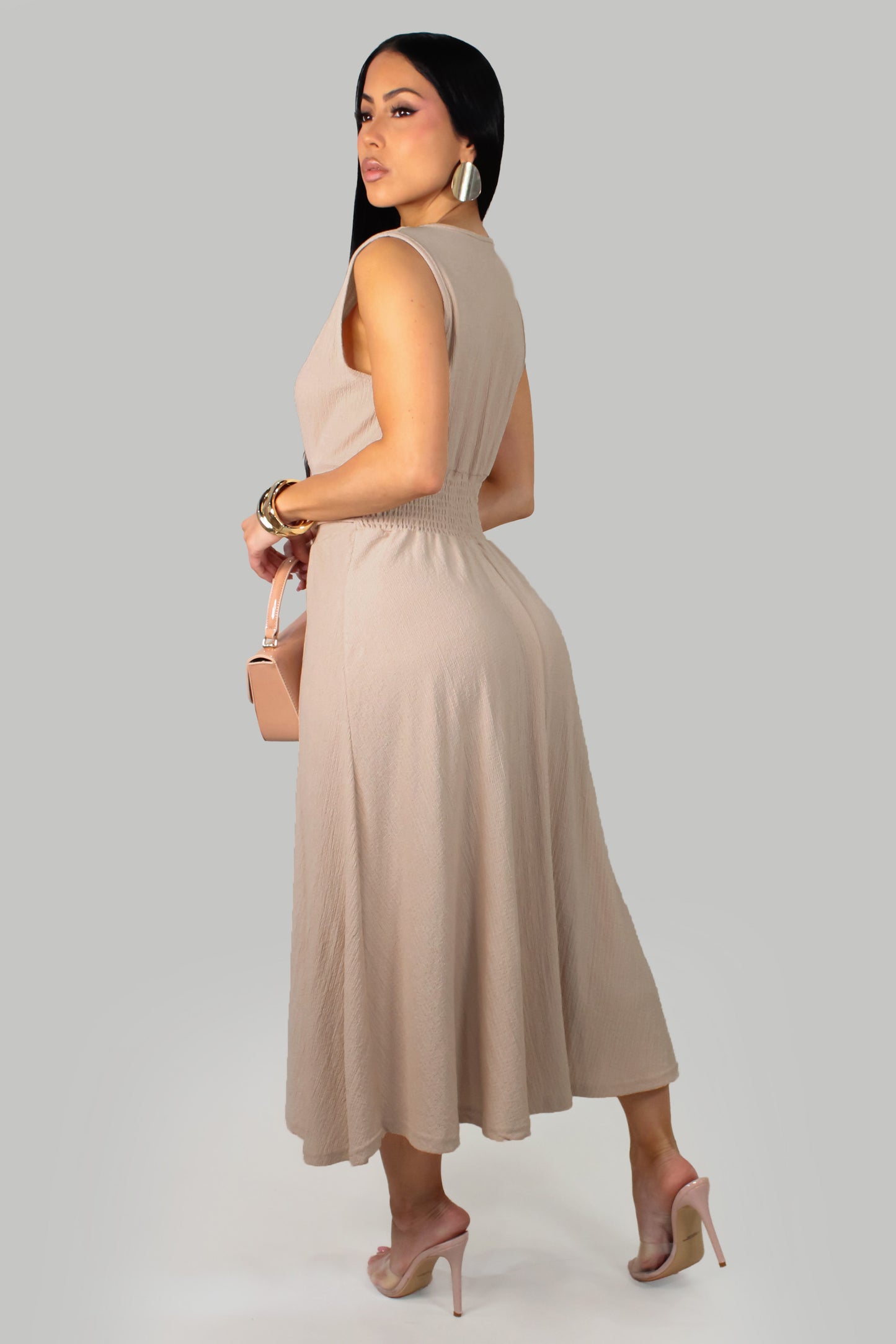 Stay At The Meeting Dress - Cream
