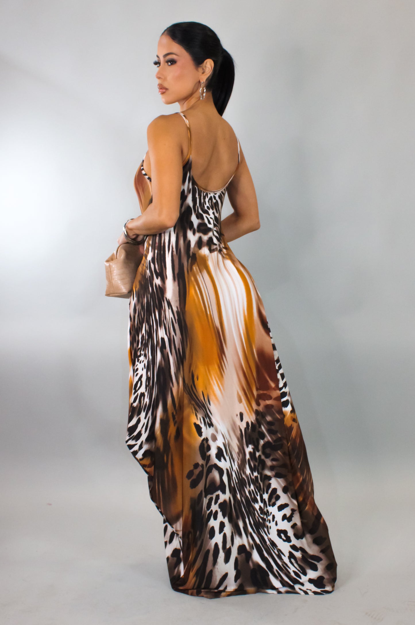 Hard To Get Maxi Dress - Brown