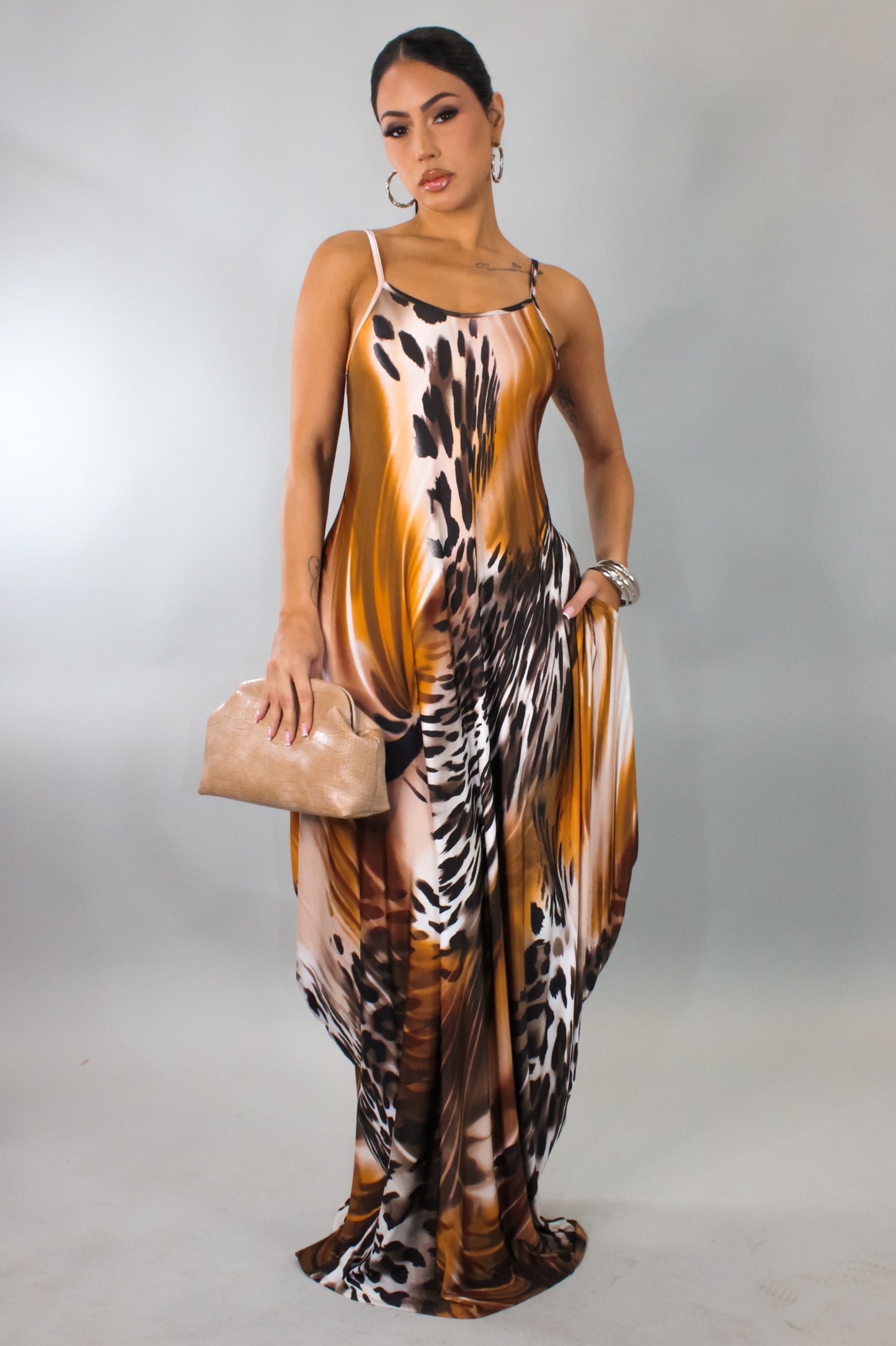 Hard To Get Maxi Dress - Brown