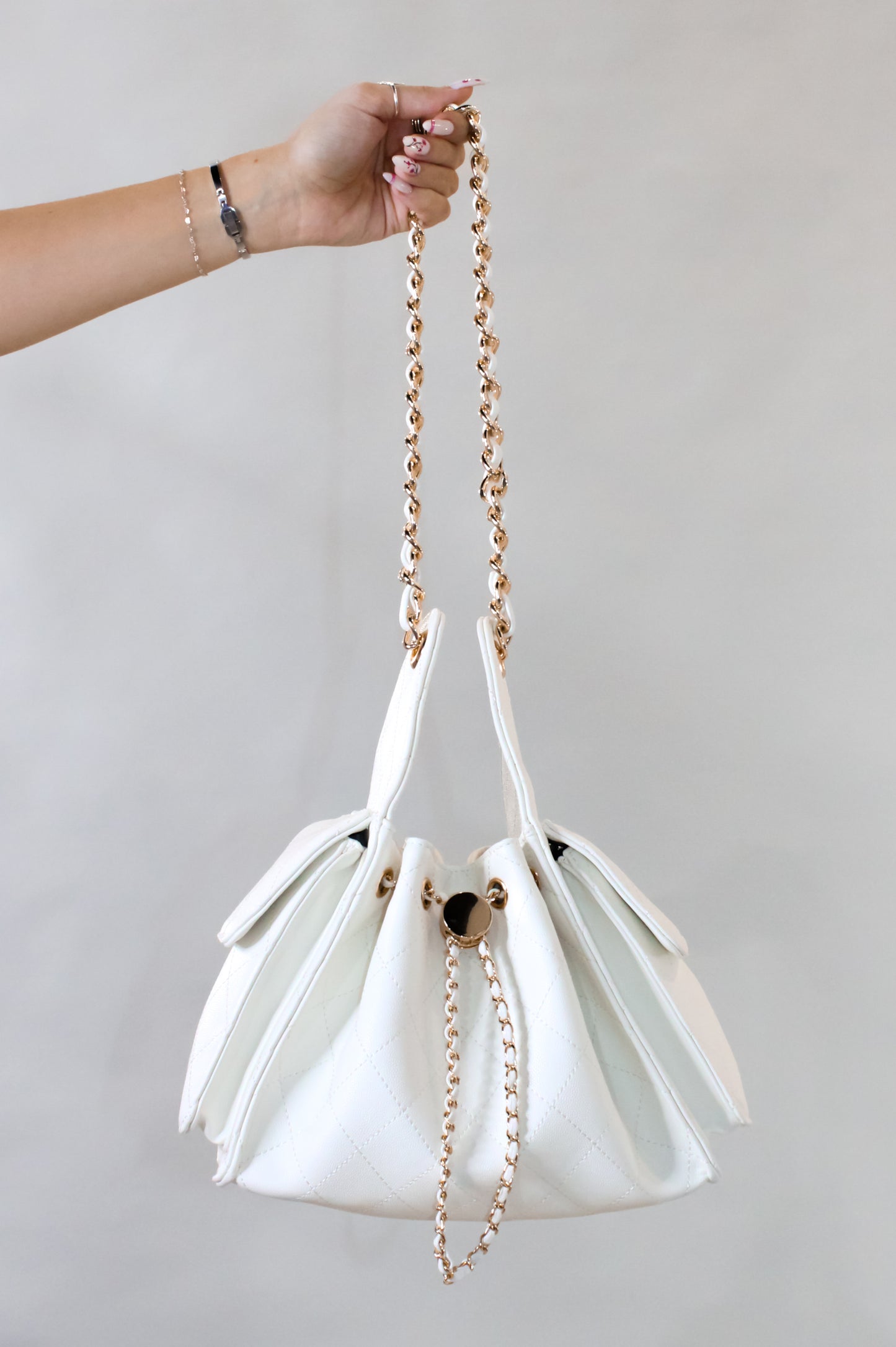 New Lover Purse - Camel - White