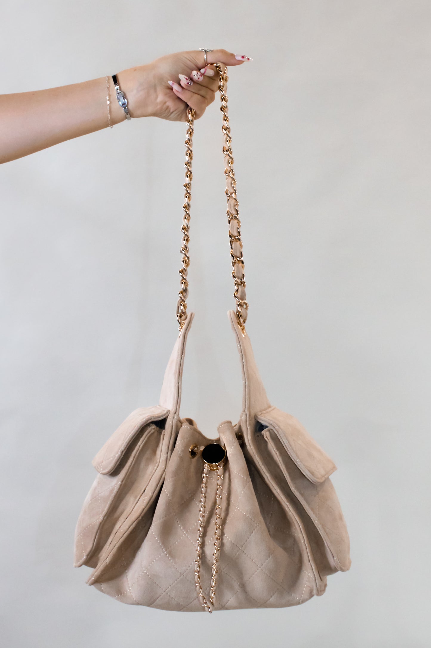 New Lover Purse - Camel - White