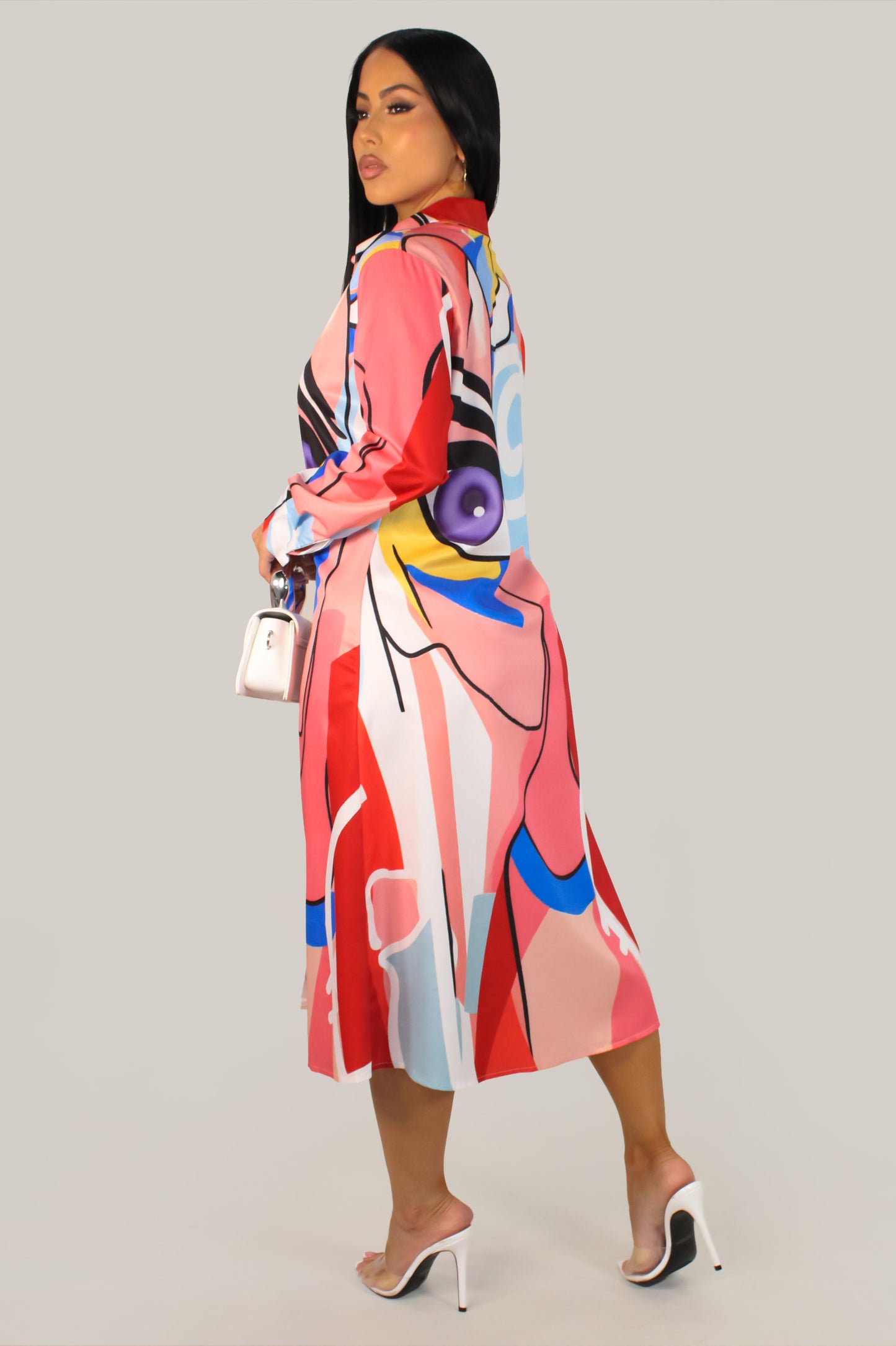 Mirelis Dress - Red-Multi