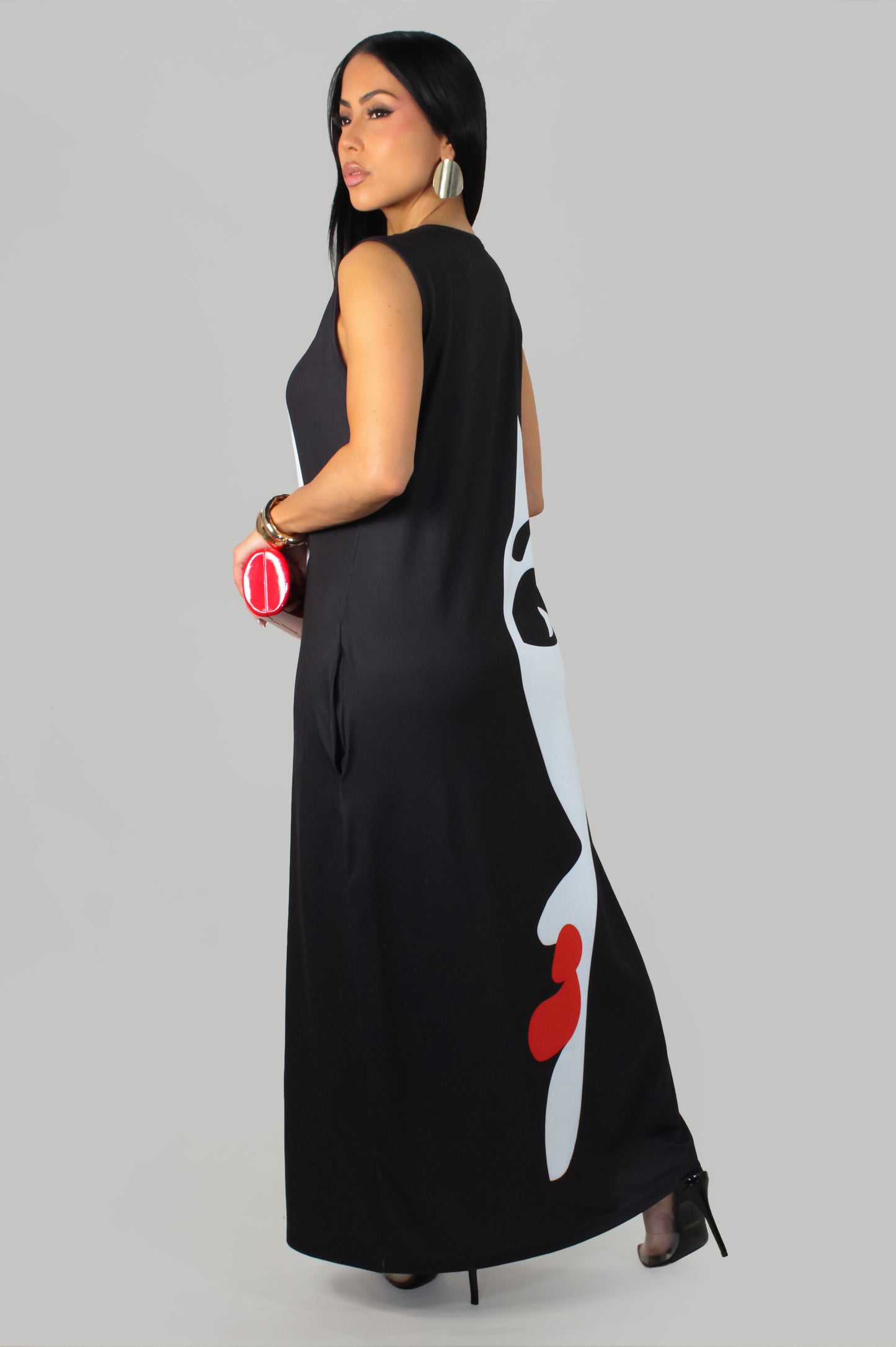 That Face Maxi Dress - Black