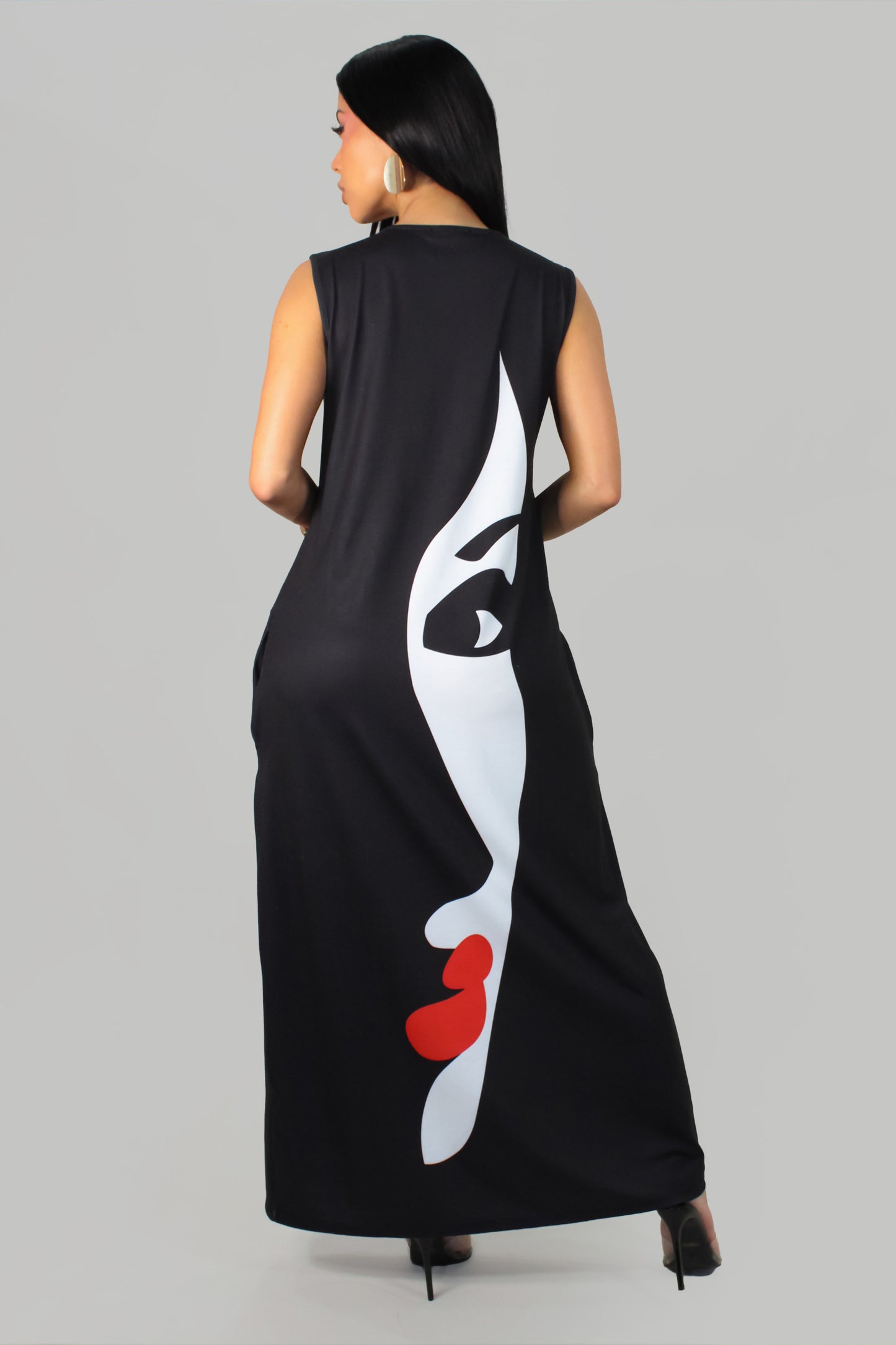 That Face Maxi Dress - Black