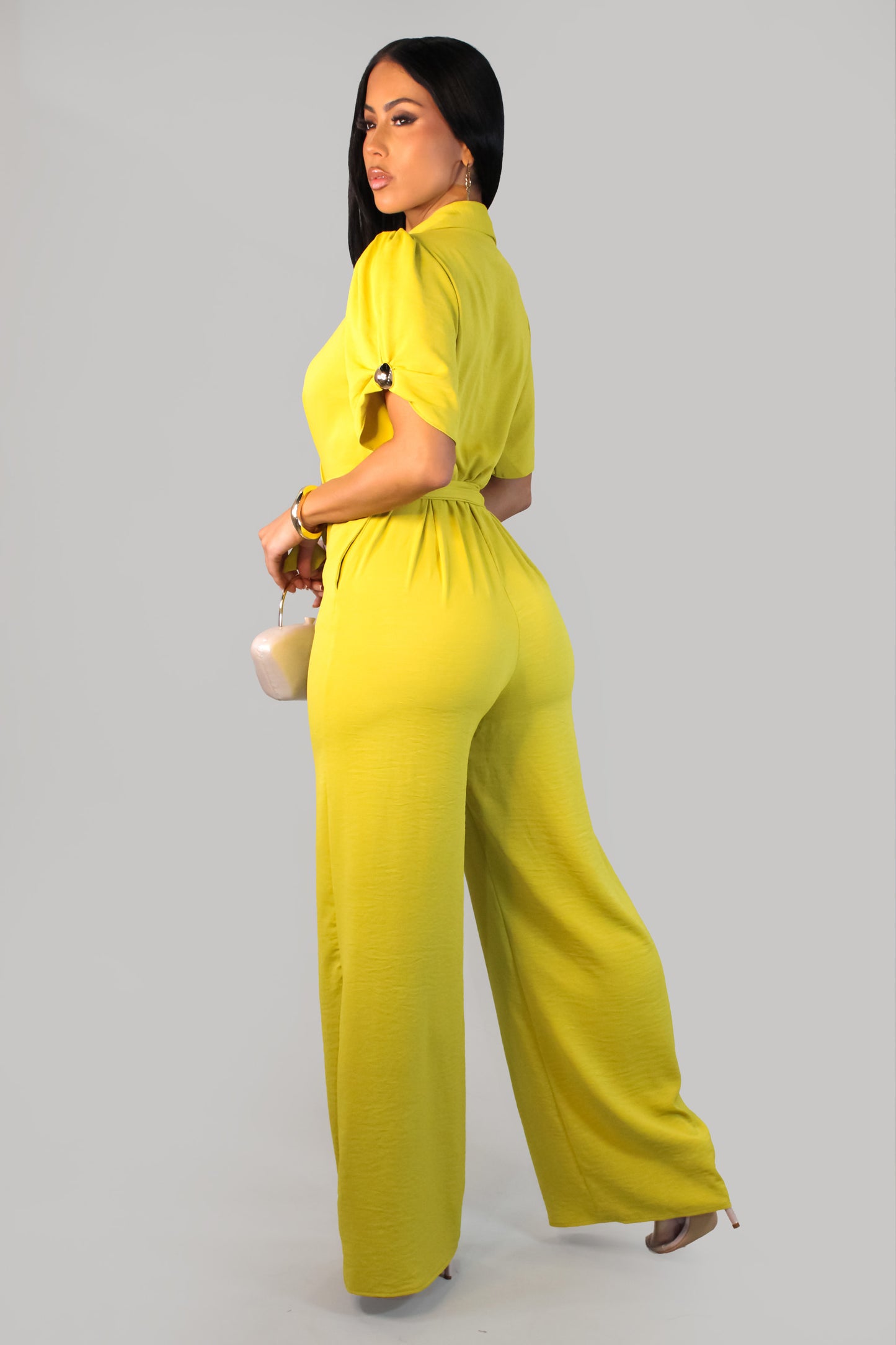 Capri Escape Jumpsuit - Citron