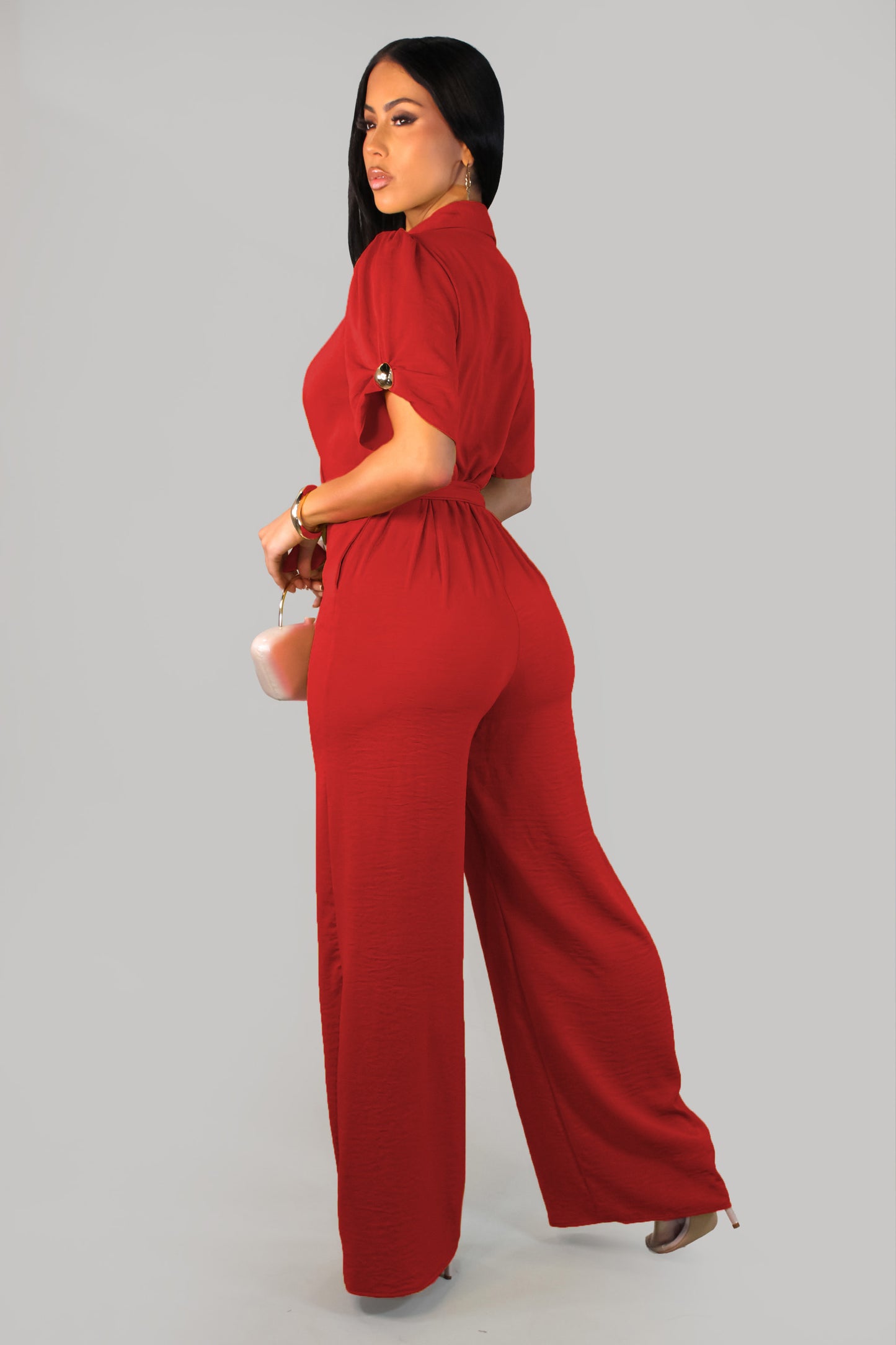 Sol Crush Jumpsuit -Red