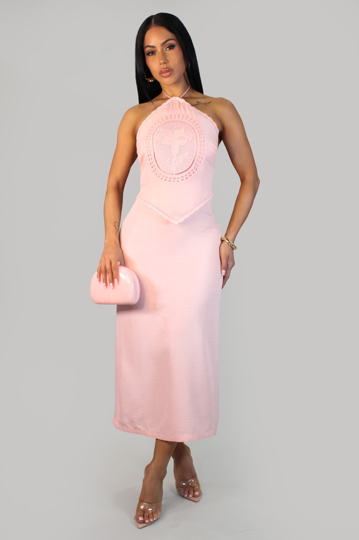 Graceful Muse Dress-Pink