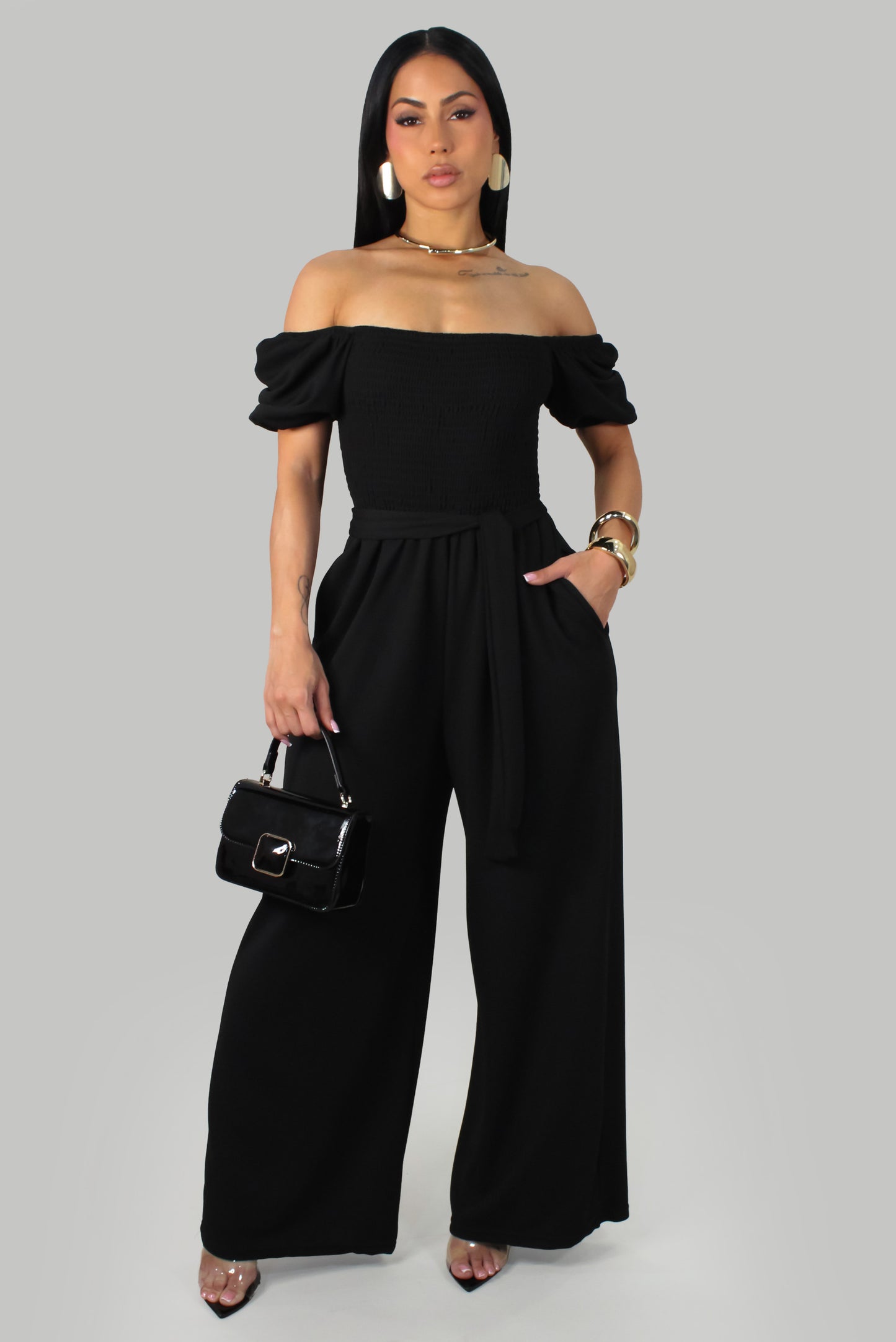 Weekend Walk Jumpsuit - Black