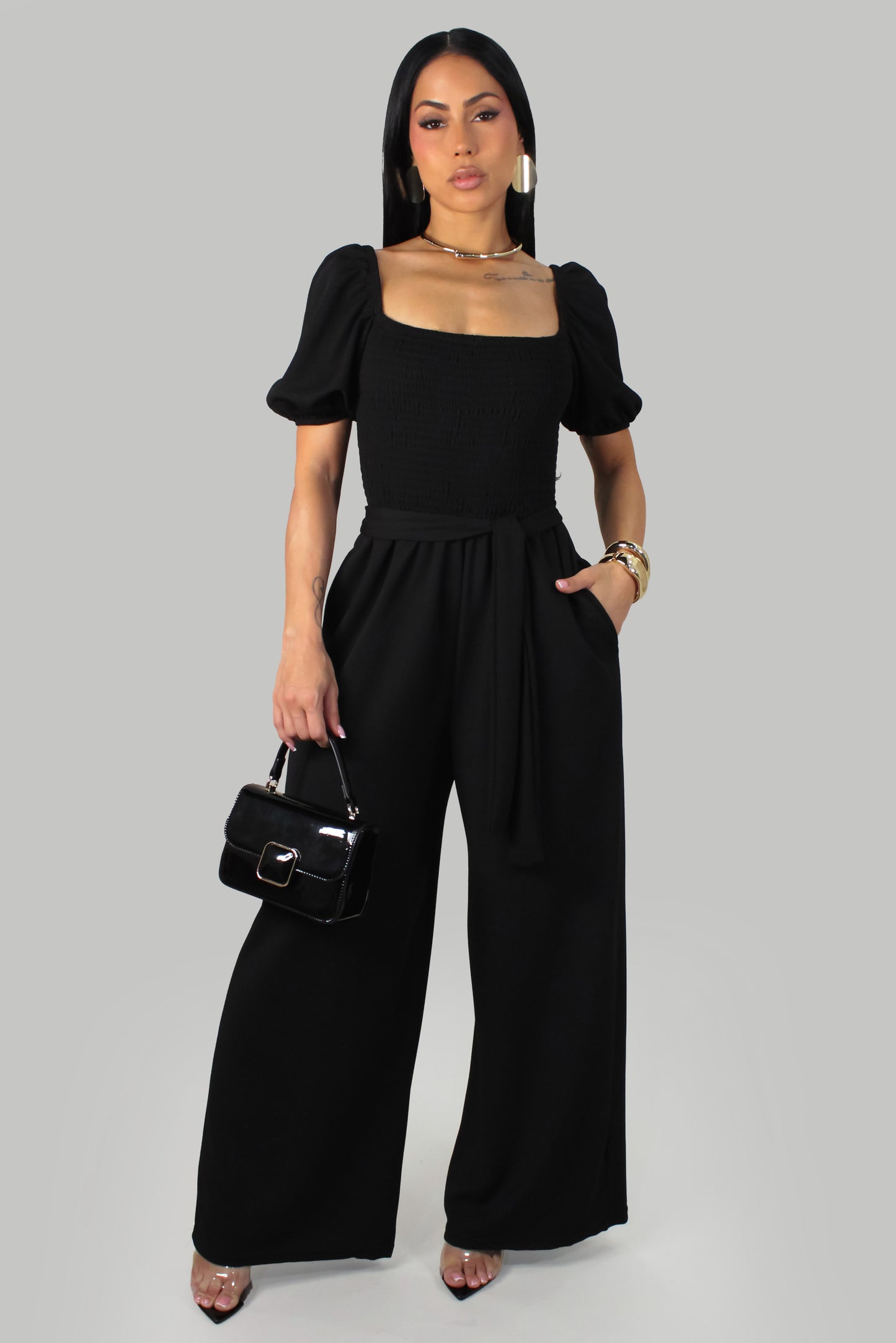 Weekend Walk Jumpsuit - Black