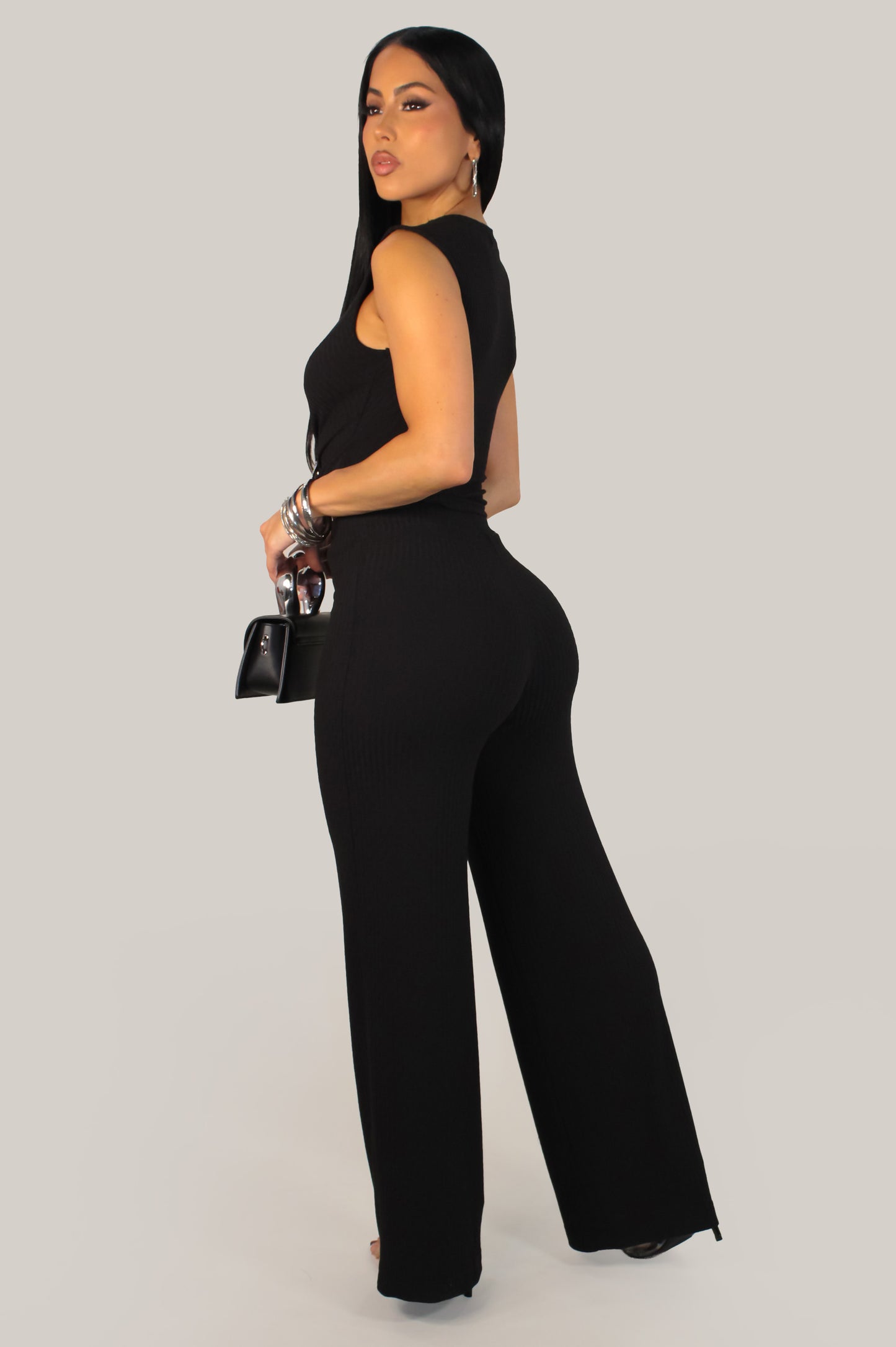Feeling Lazy  Pant Set - Black