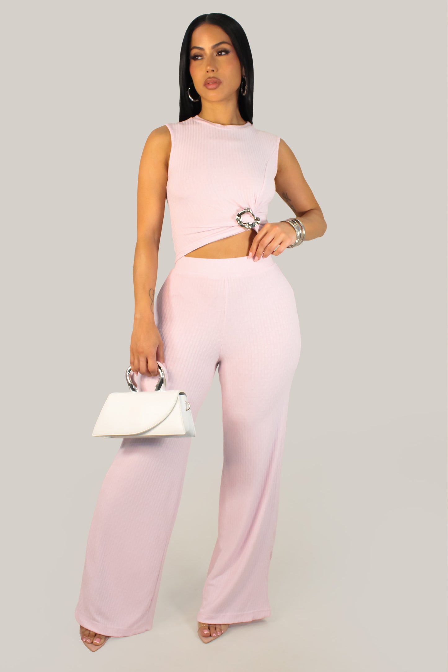 Feeling Lazy  Pant Set - Pink