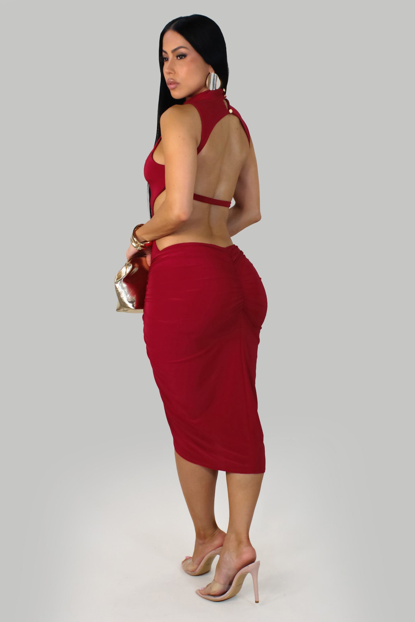 Sunday Adventures Midi Dress - Red