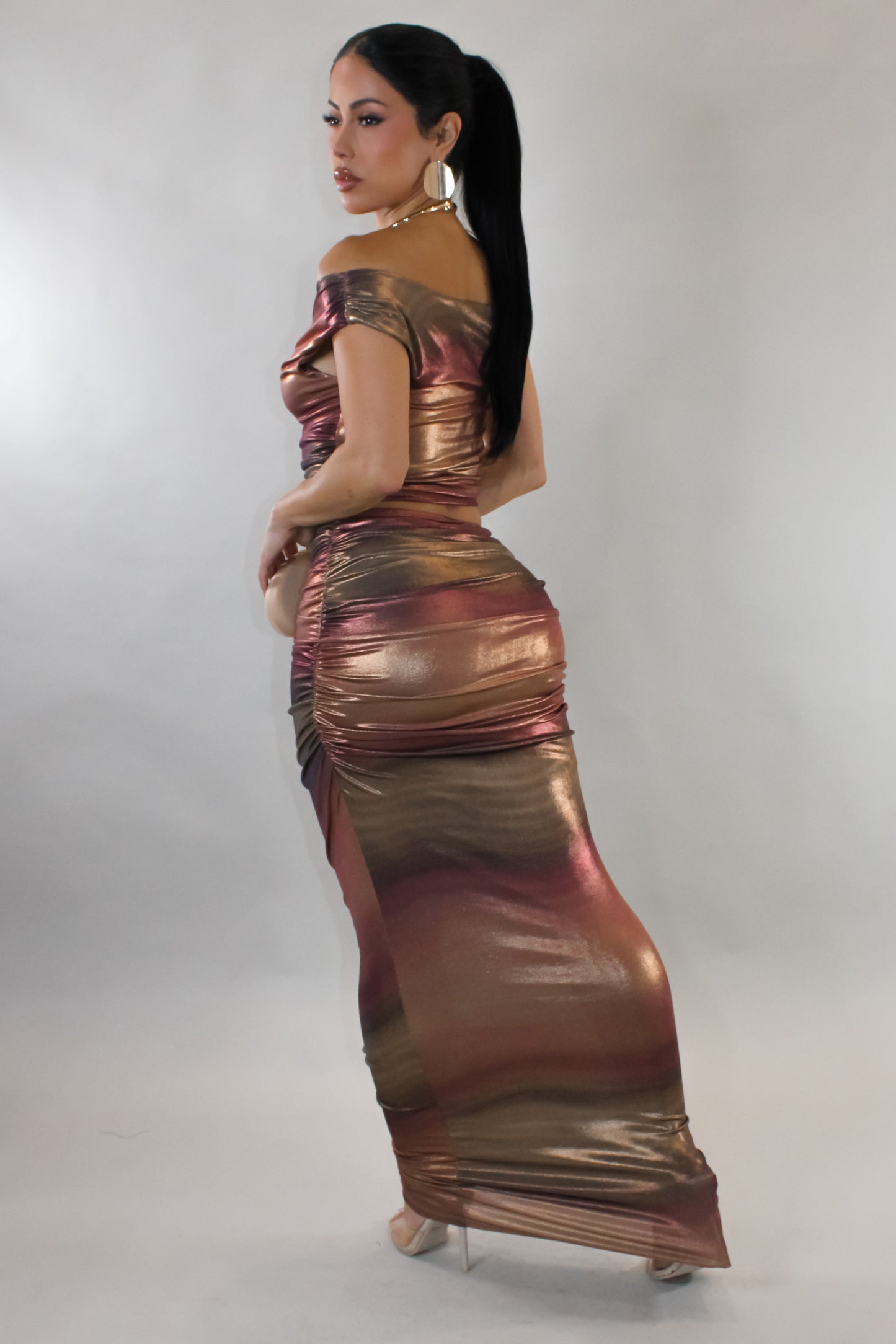 The Start Up Skirt Set - Rose Gold