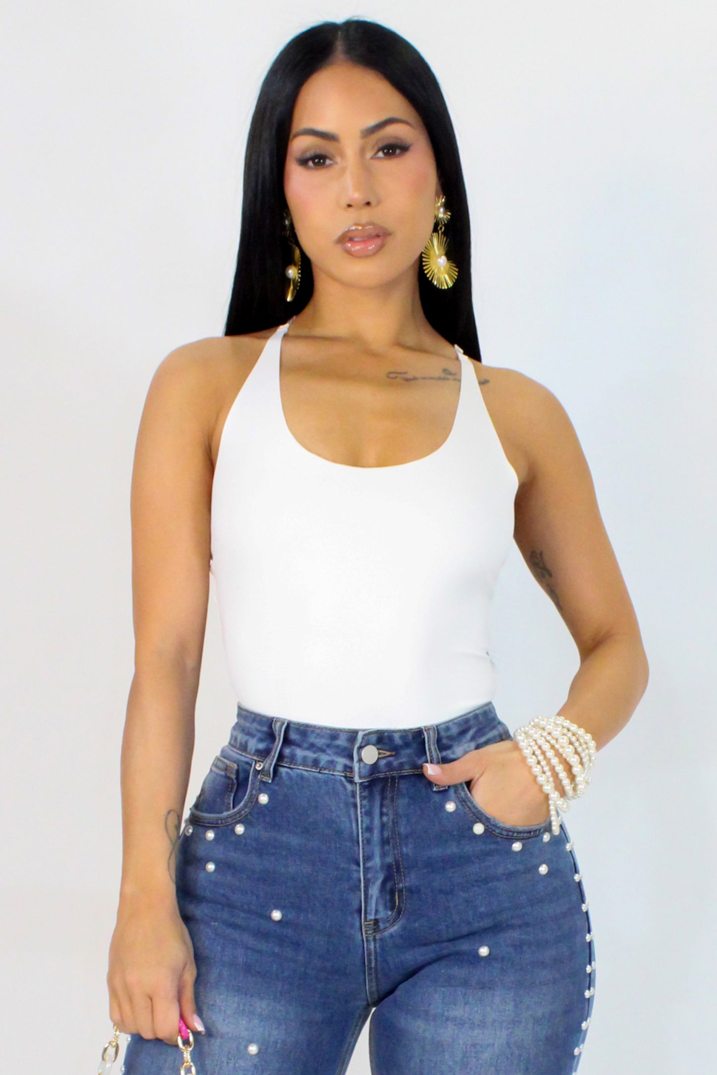 Hear Me Out Bodysuit - White