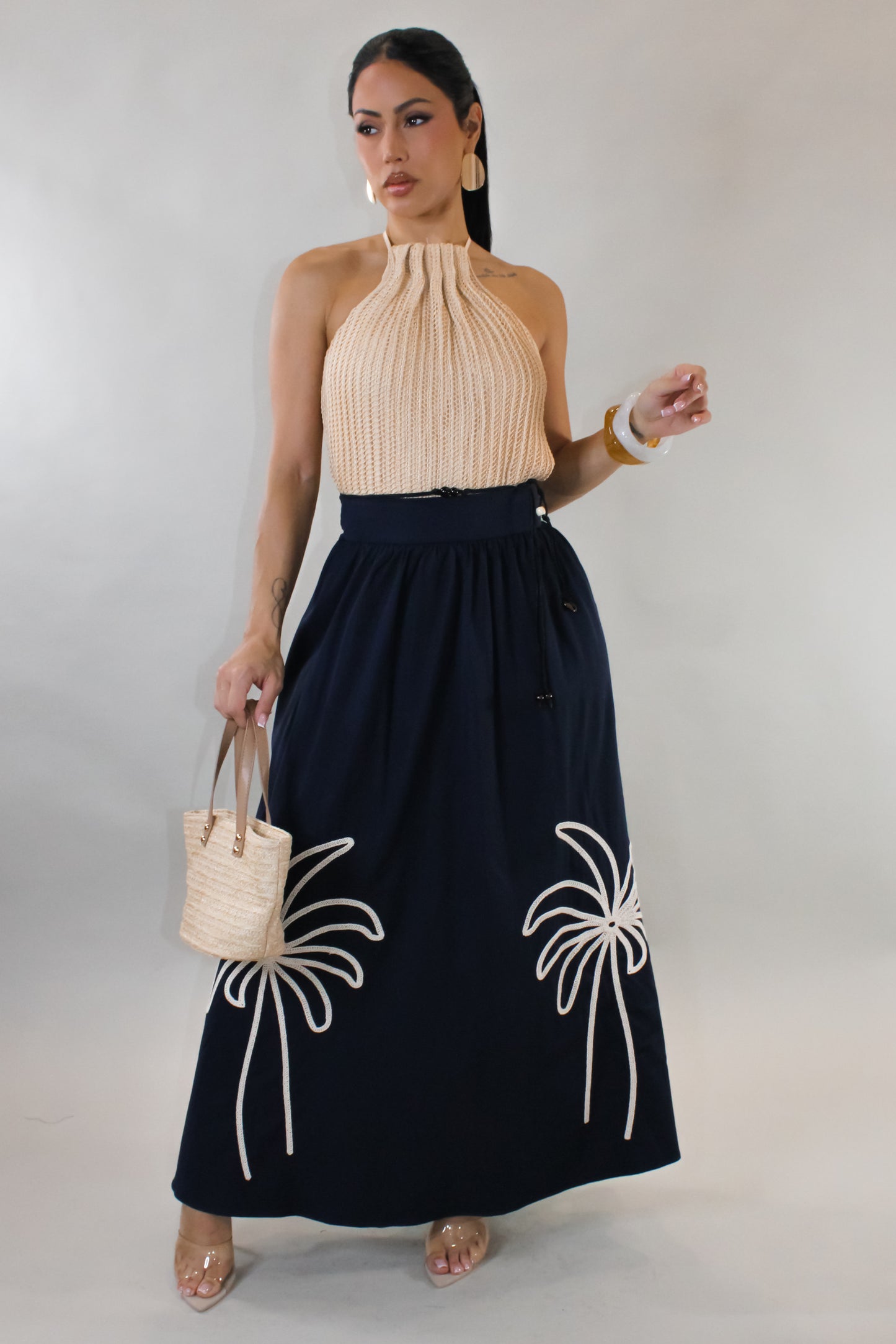 All About Timing Skirt Set - Khaki