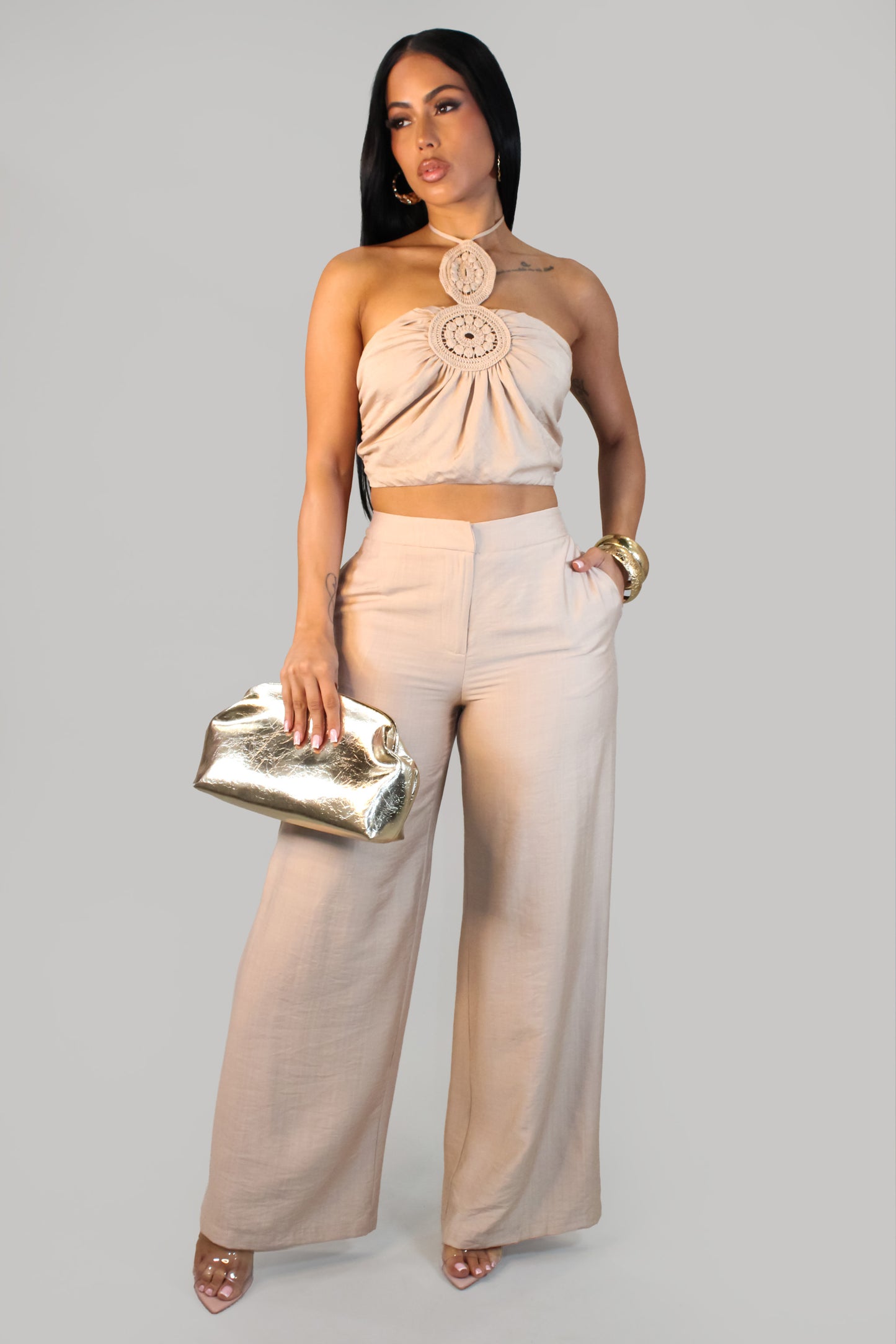 Mine And Yours Pant Set - Cream