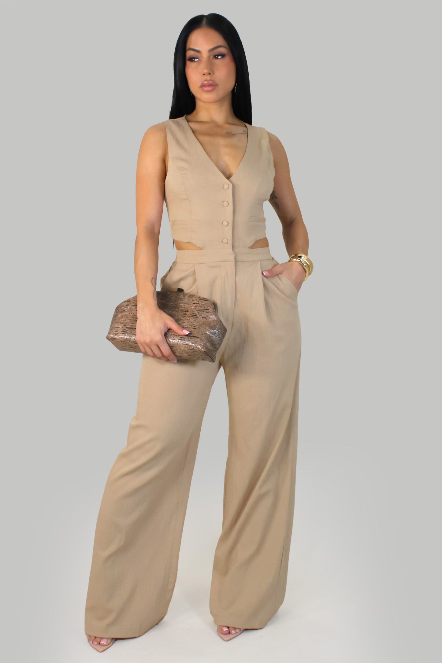 Ibiza Nights  Jumpsuit -Cream