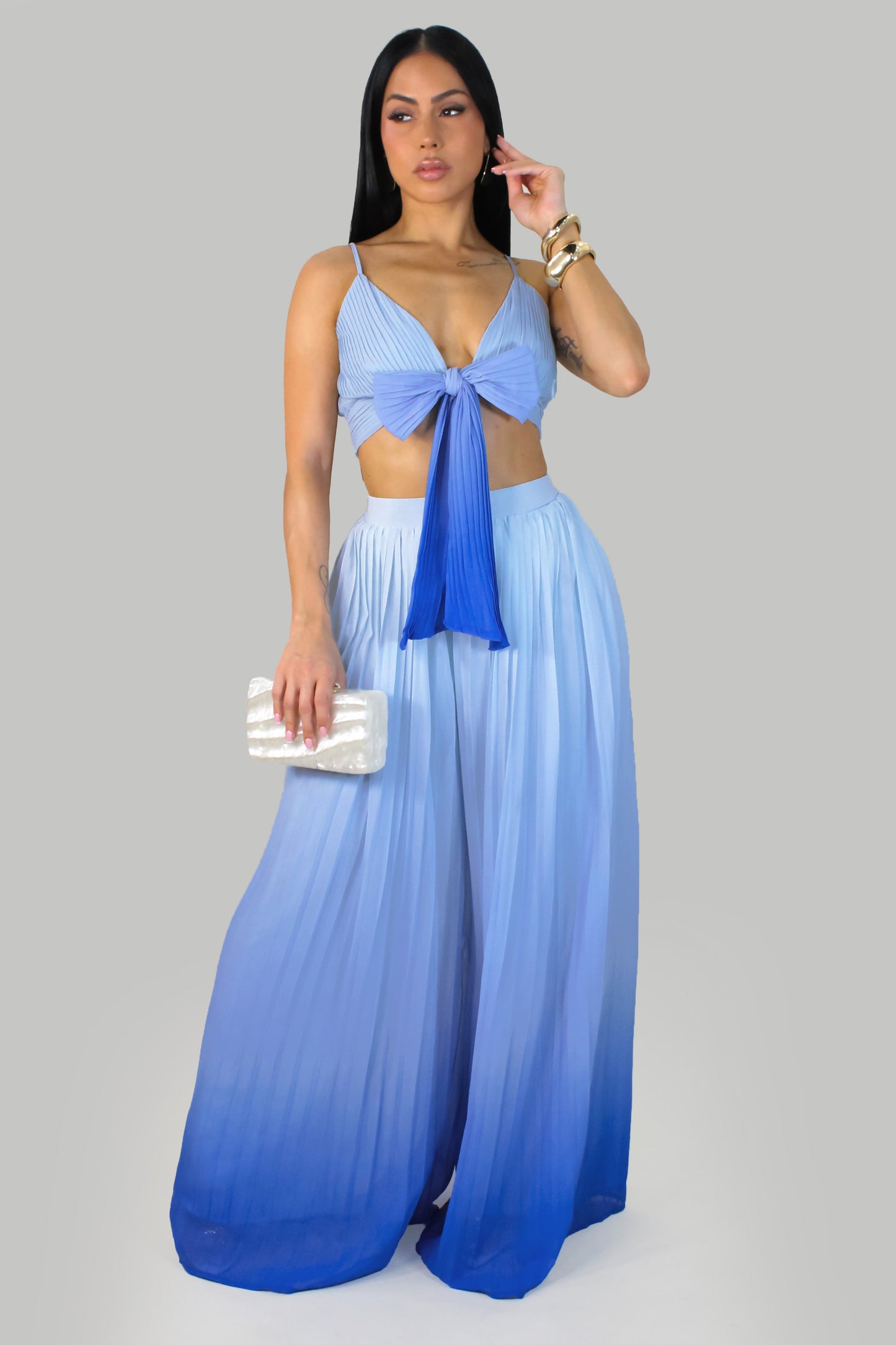 Mykonos  Pant Set - Blue