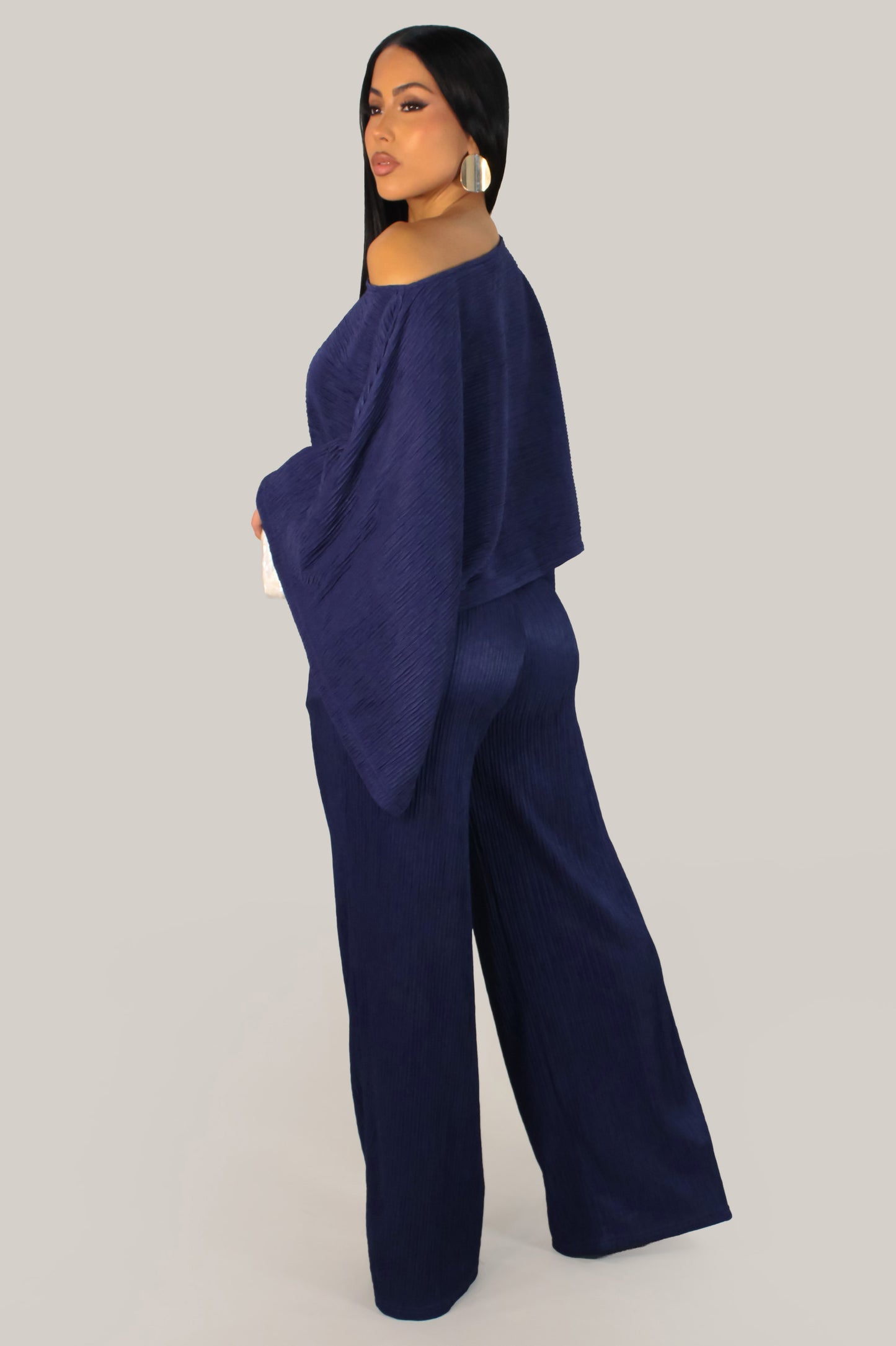 Tender Horizon Pant Set - Navy Blue