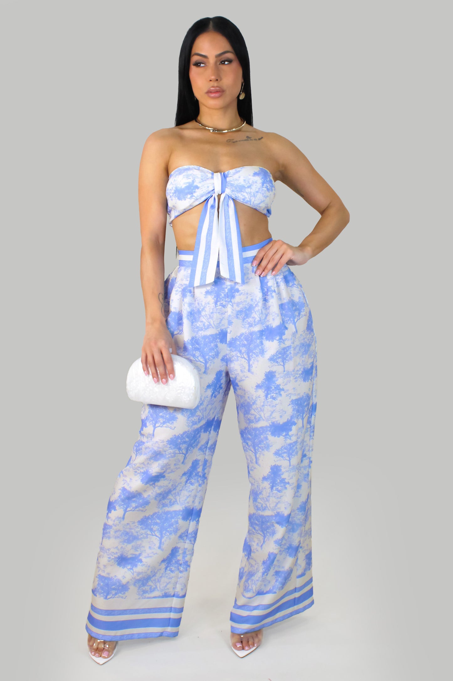 Whispering Pant-Set - Blue