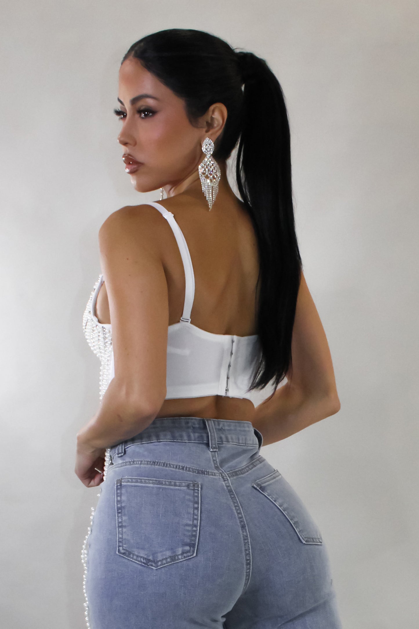 Elegance Crop Top  - White