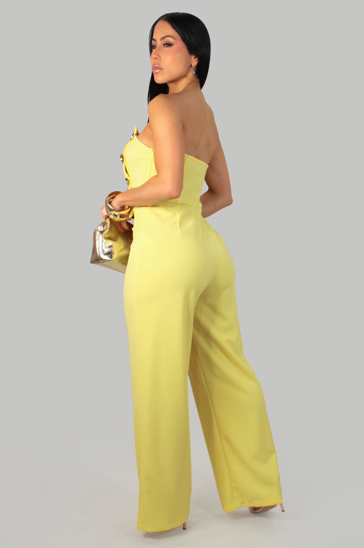 Maxime's Entrance Jumpsuit - Yellow