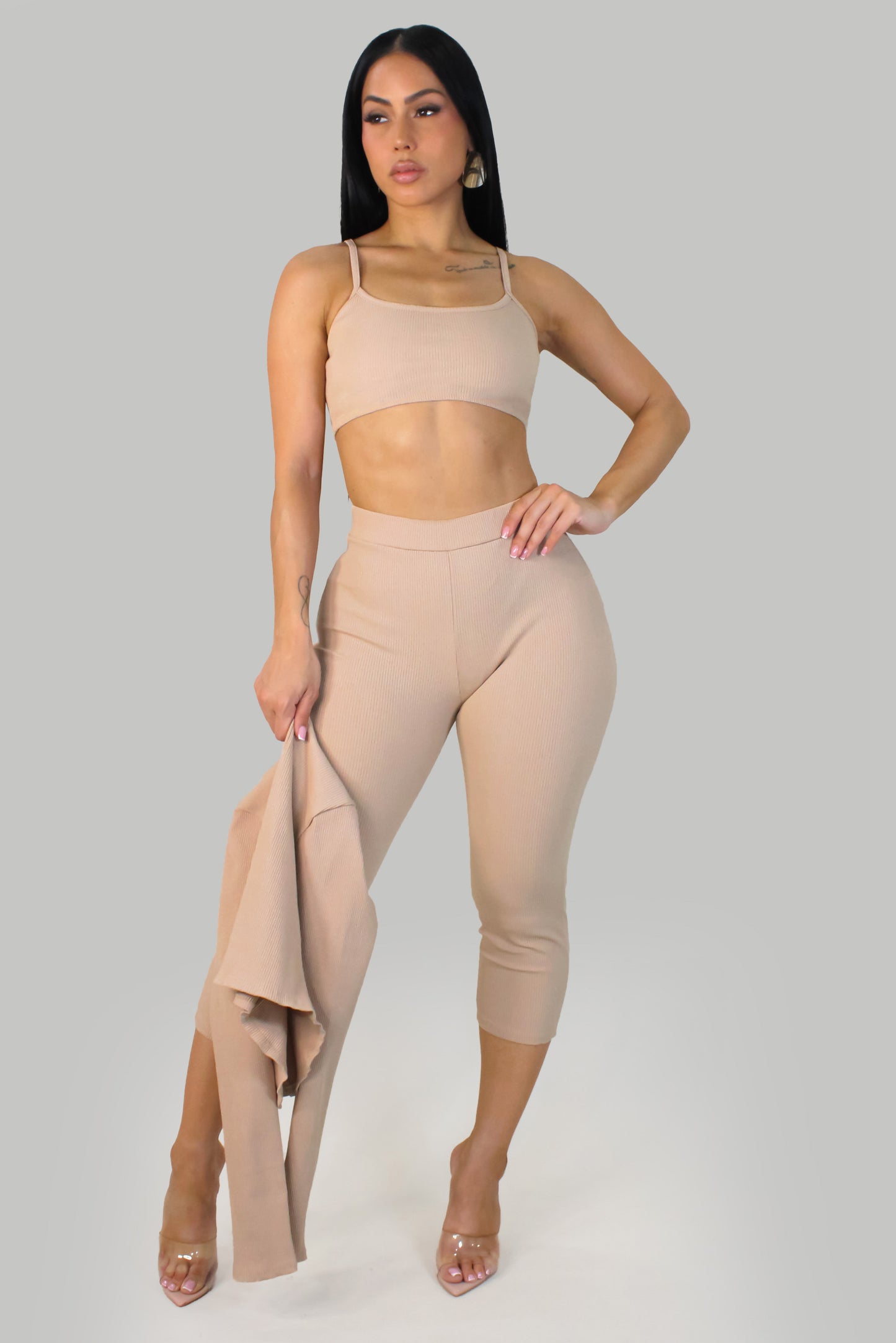 Soft Essence Pant Set - Cream
