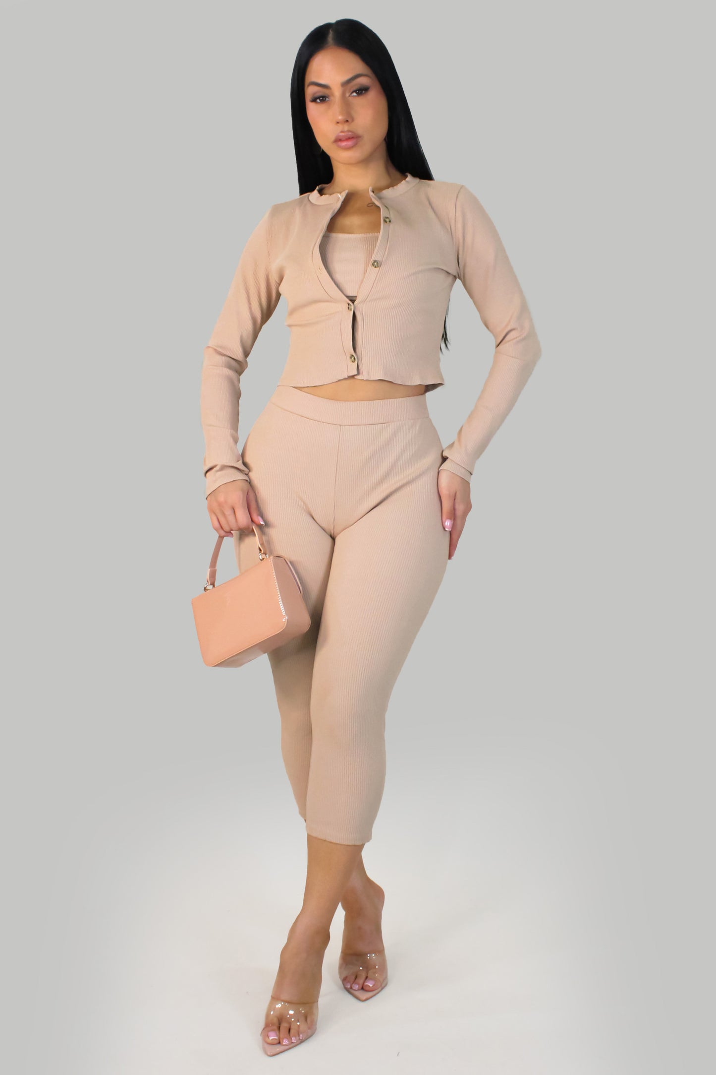 Soft Essence Pant Set - Cream