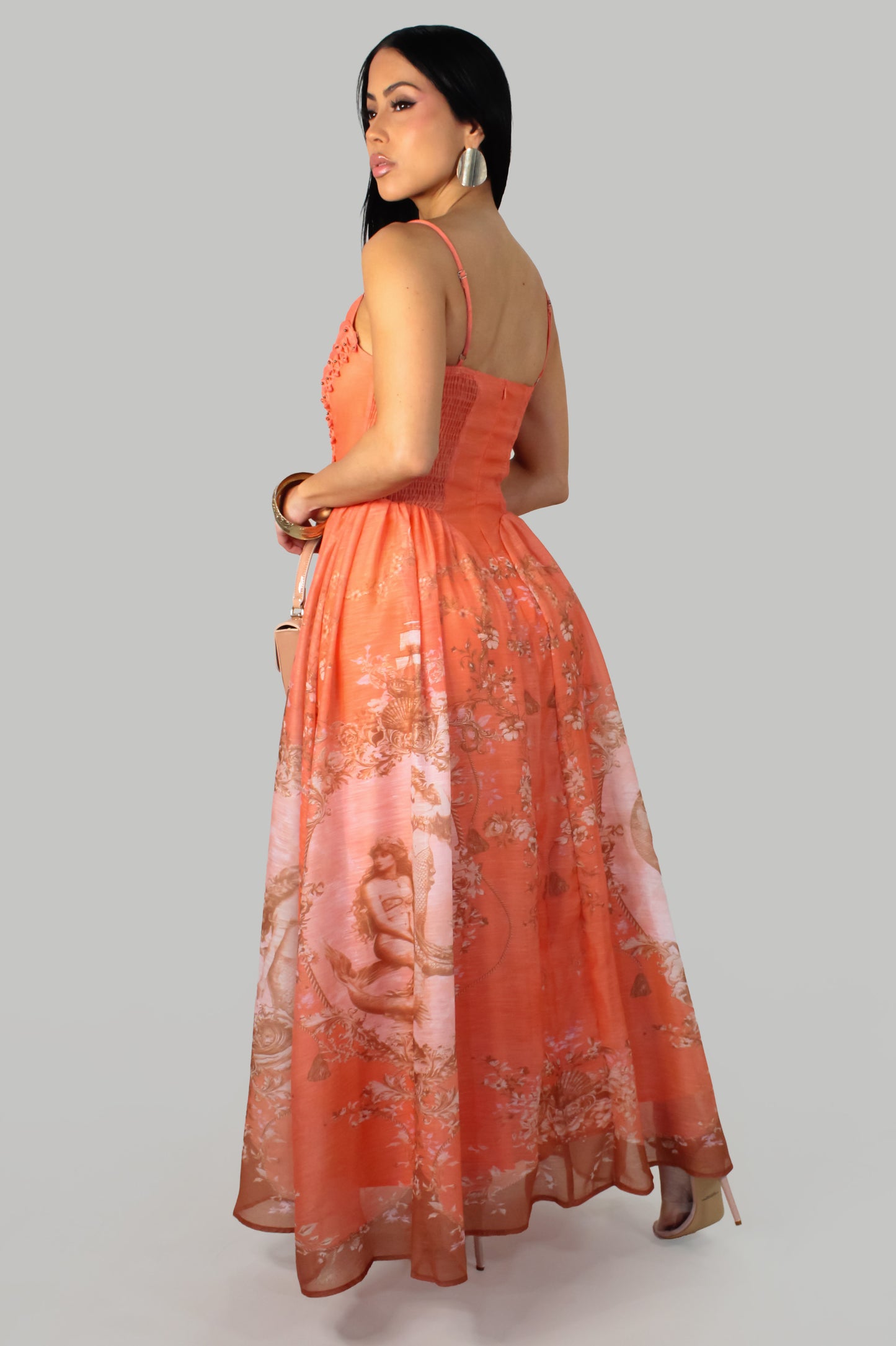 Enchanted Corals Dress - Coral