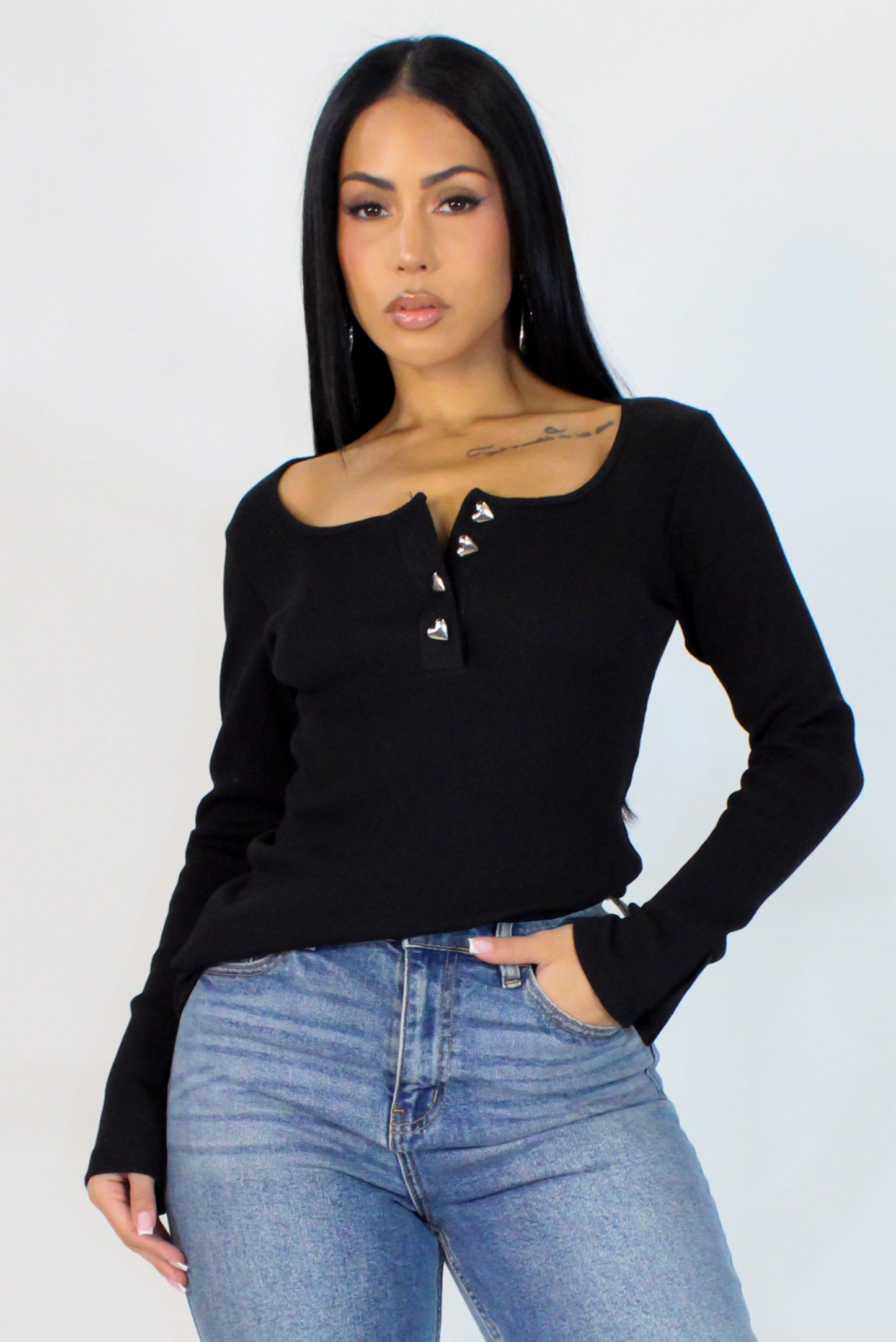 Some Days Long Sleeve Top - Black