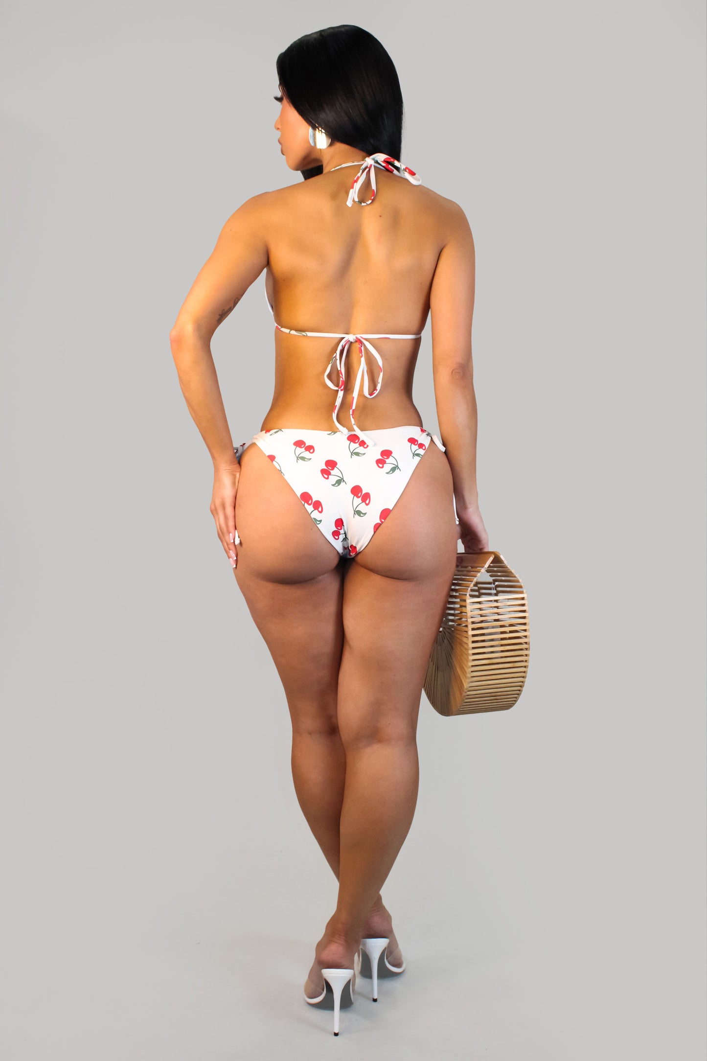 Cherry In Love Swim Set-2-Pieces - White-Cherry