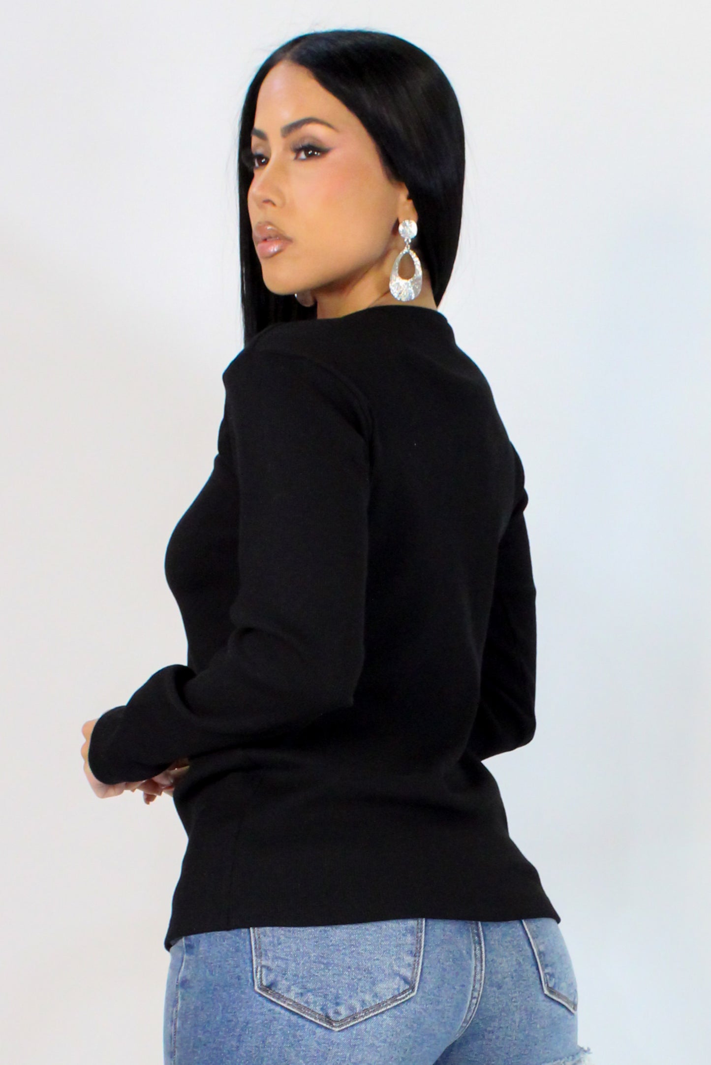 Some Days Long Sleeve Top - Black