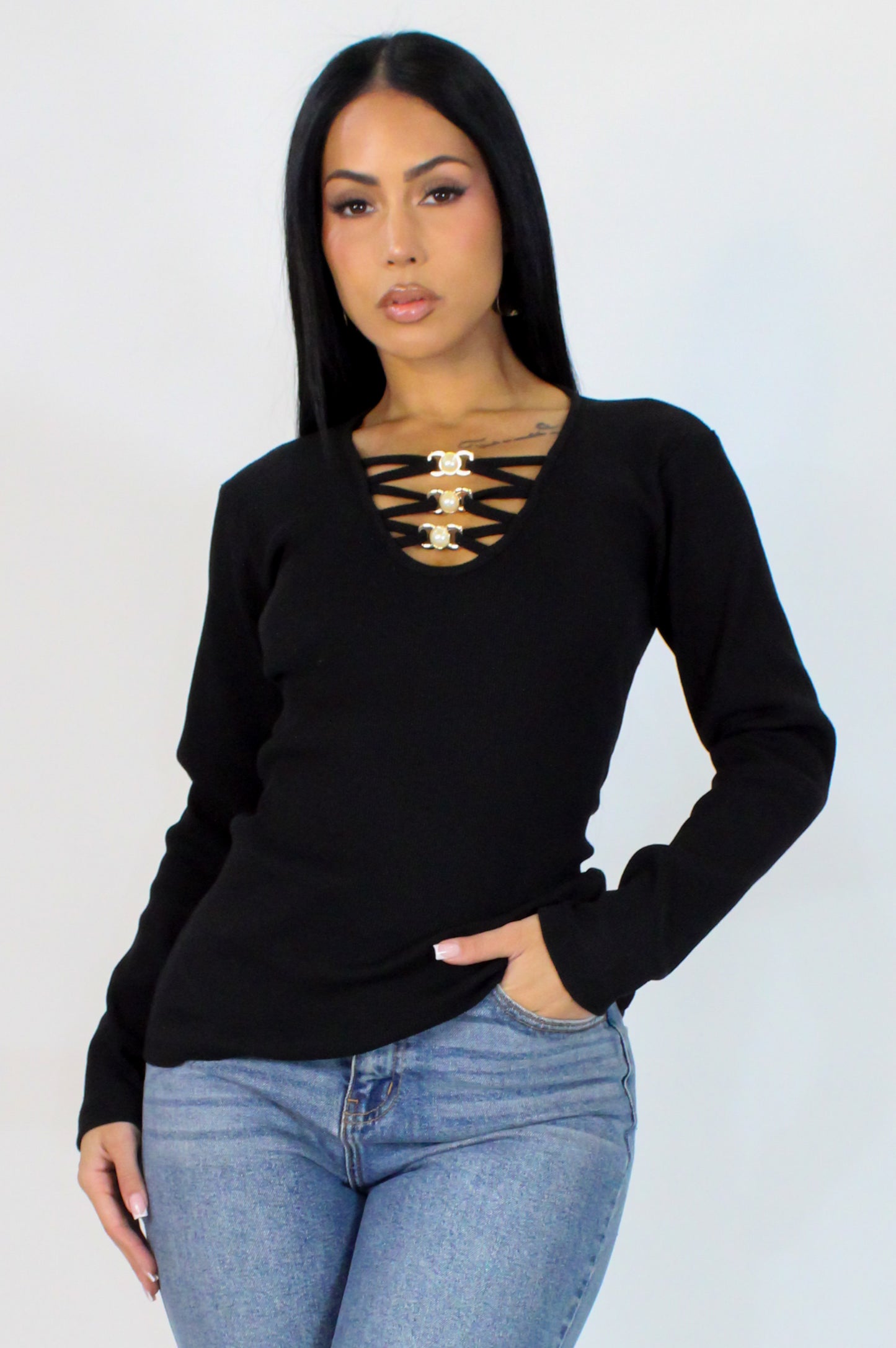 Centerfold Top - Black