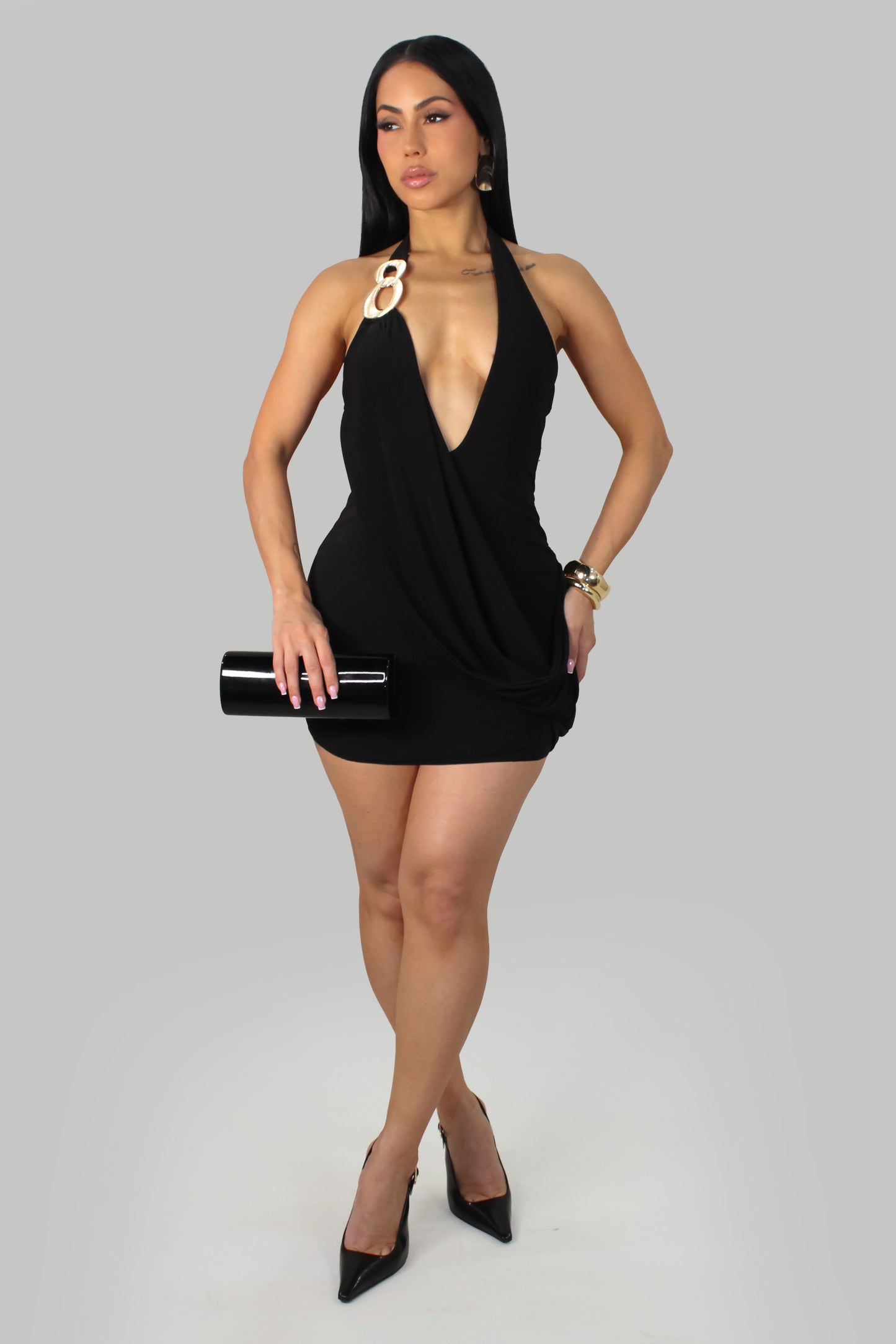 At The Party Mini Dress - Black