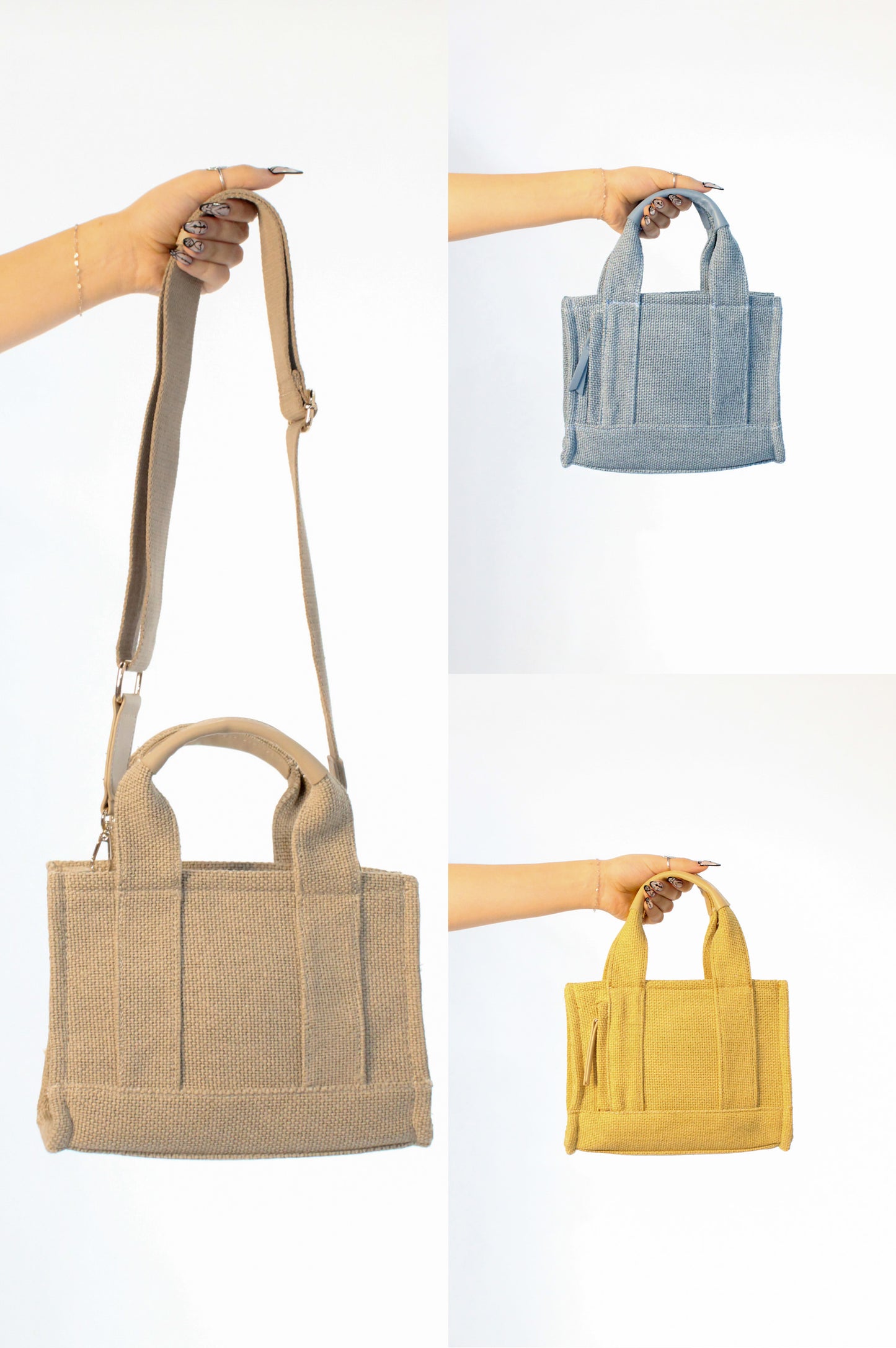 Crossing The Line Purse - Tan - Yellow - Blue