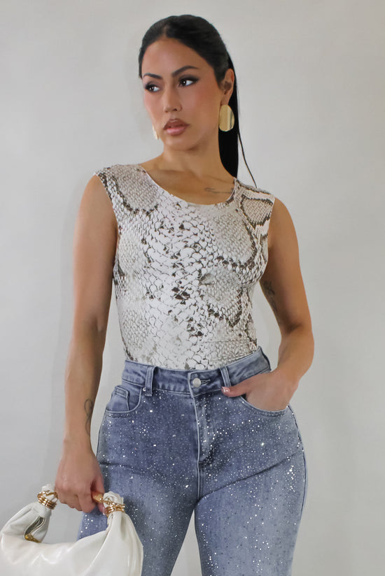 Snake Print Bodysuit