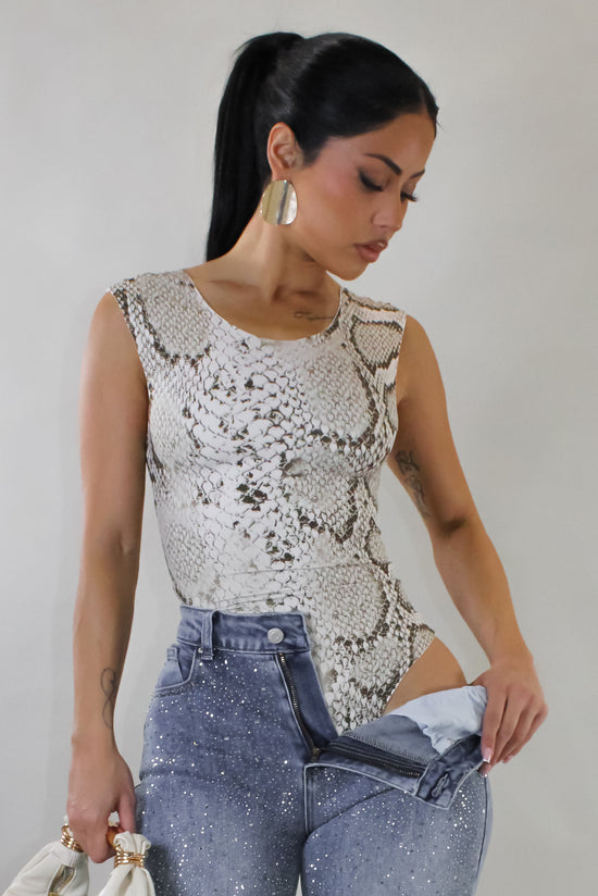 Snake Print Bodysuit