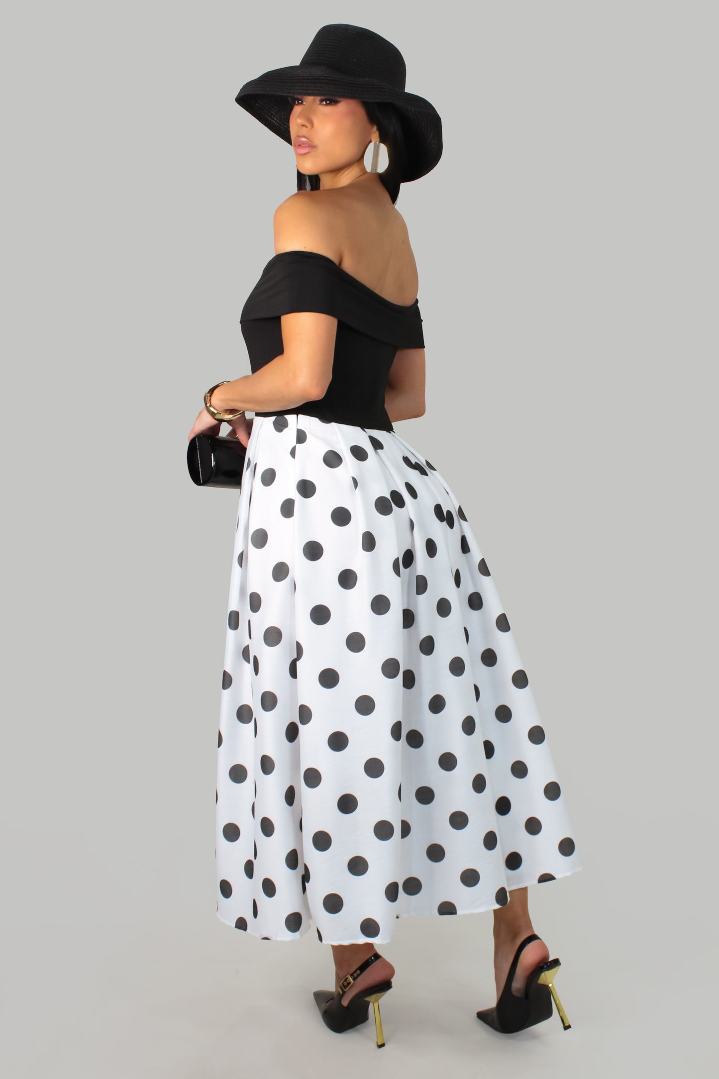 Just Dots Dress - Black & White