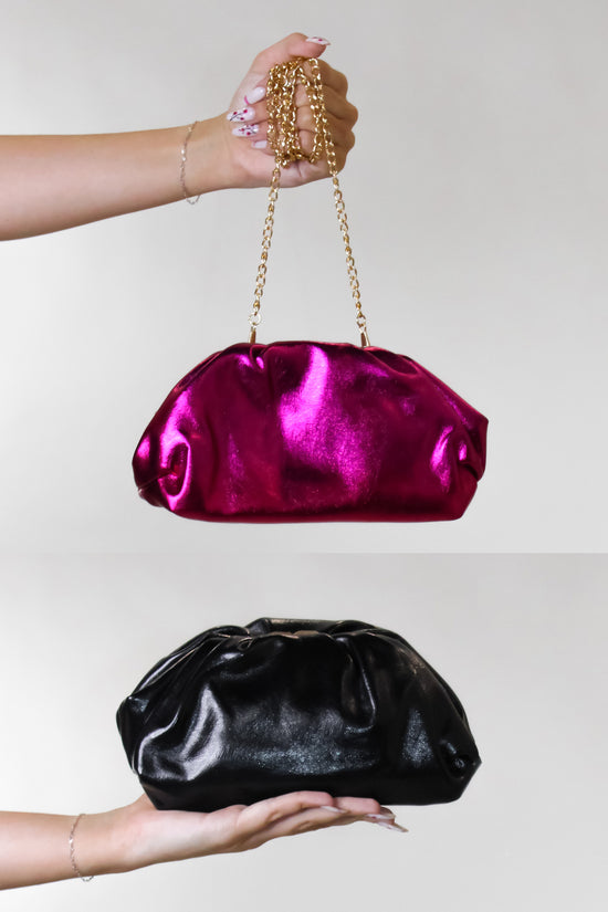 Good To Me  Purse - Fuchsia - Black
