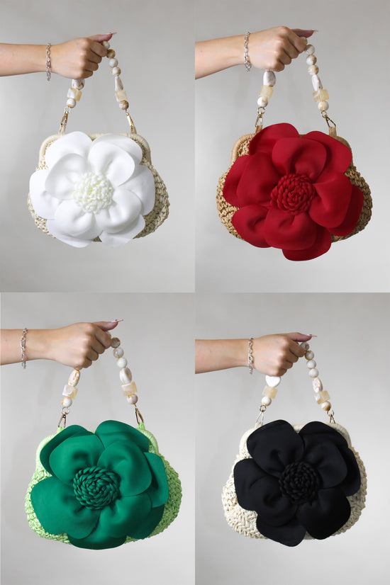 Blooming Purse - White - Red - Green - Black
