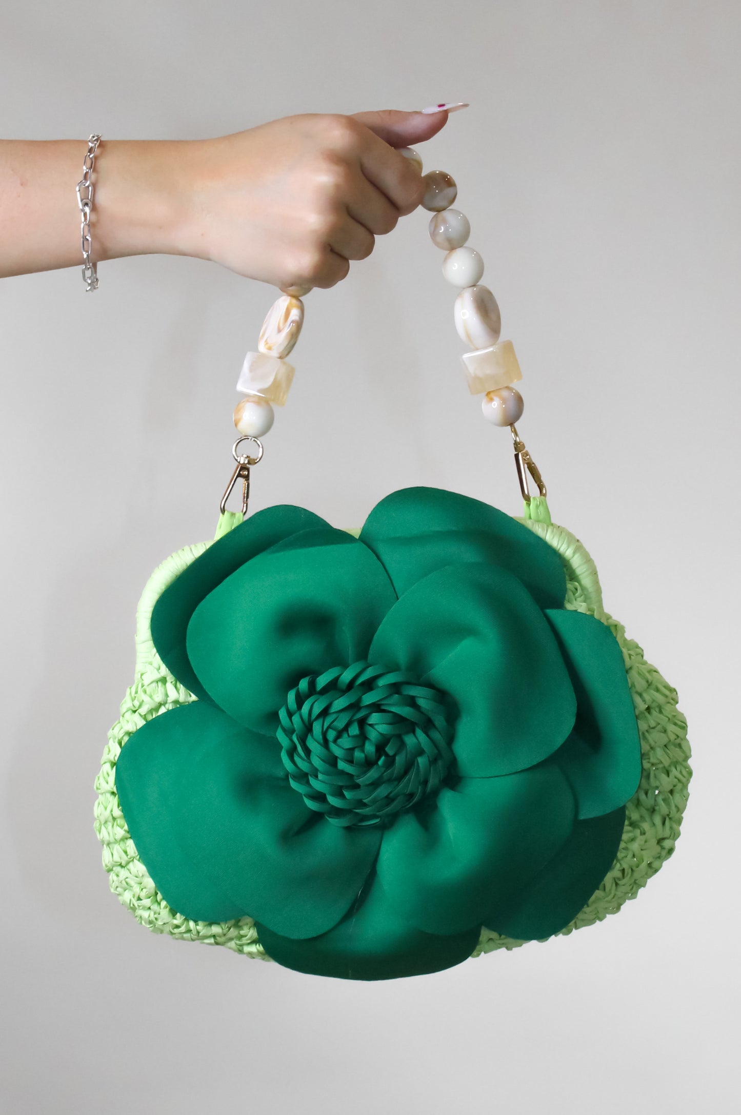 Blooming Purse - White - Red - Green - Black