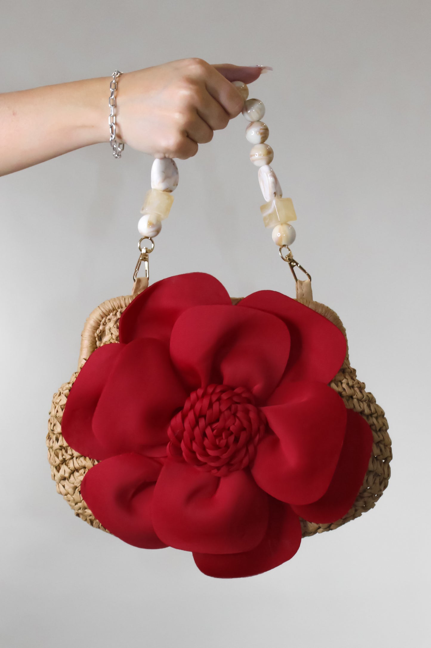 Blooming Purse - White - Red - Green - Black