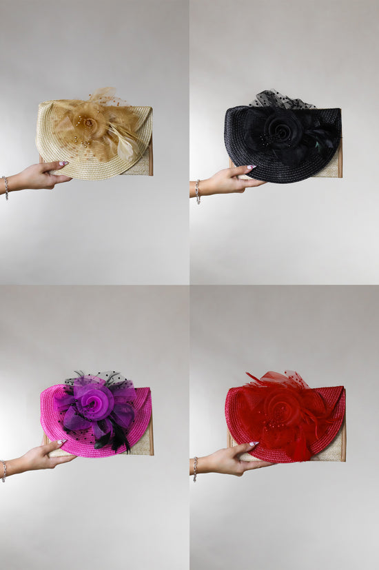 Off To The Races Purse - Beige - Black - Fuchsia - Red