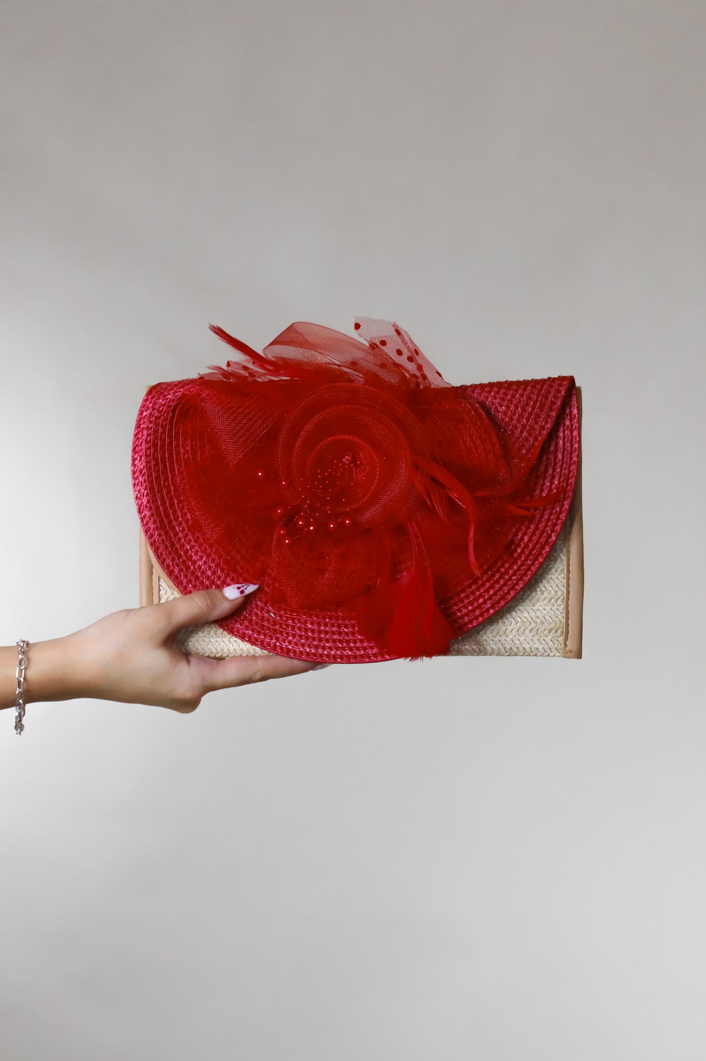 Off To The Races Purse - Beige - Black - Fuchsia - Red